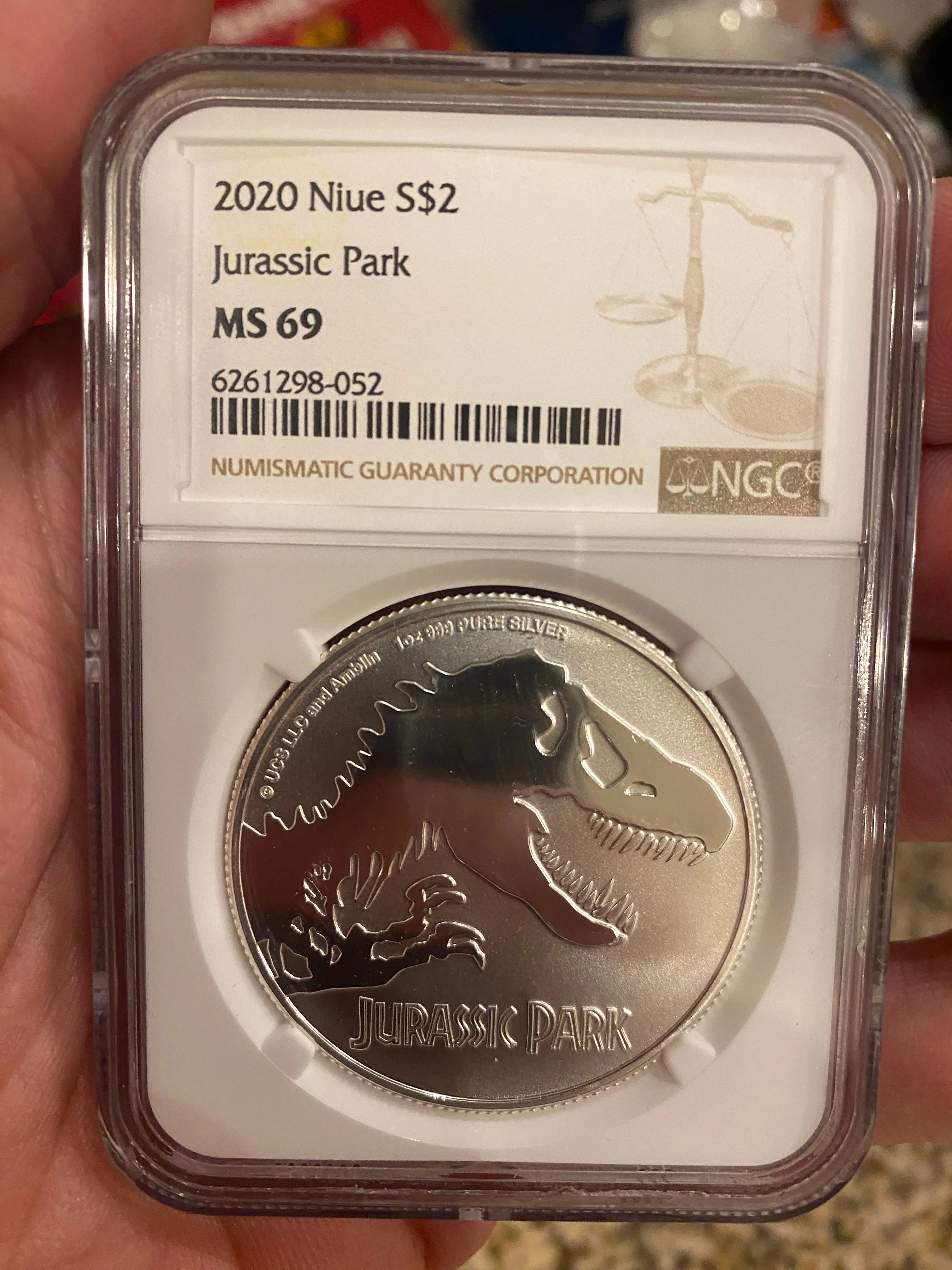 Product image for 2020 Jurassic Park Niue S$2 MS69