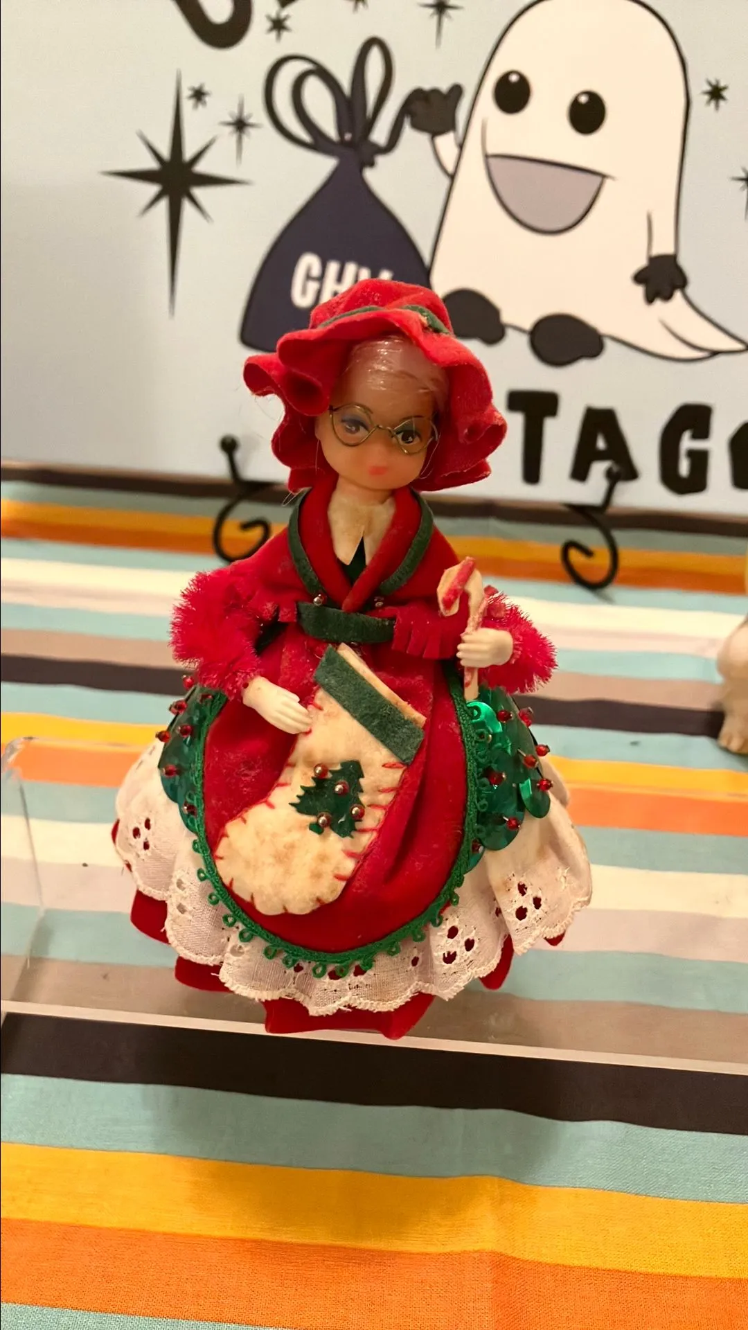 Product image for Vintage Li'l Missy Beaded Doll; Mrs Santa Claus