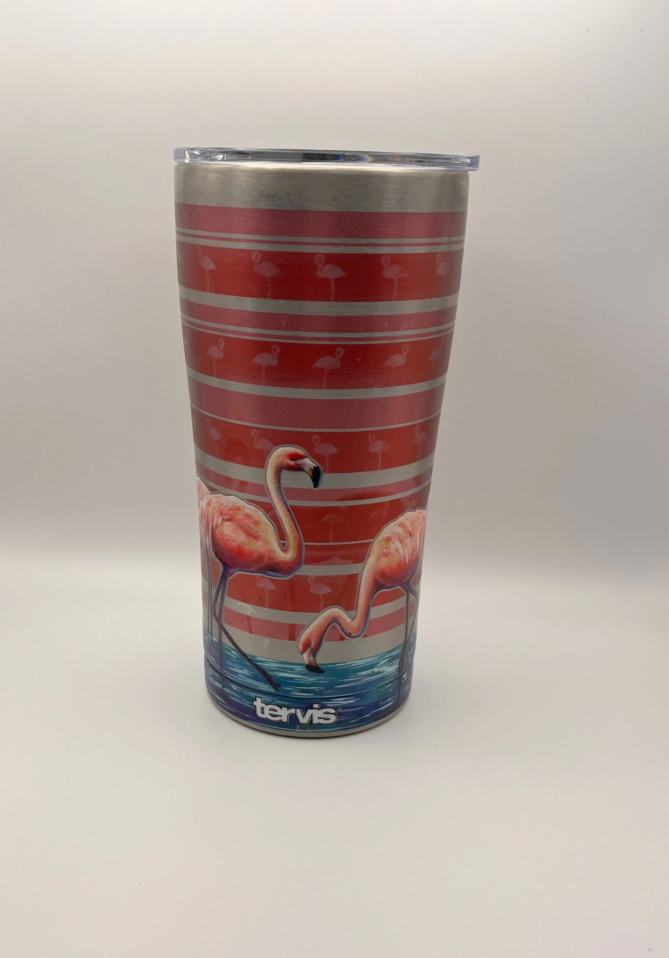 Product image for #28 Flamingo Metal Tervis 20oz Tumbler