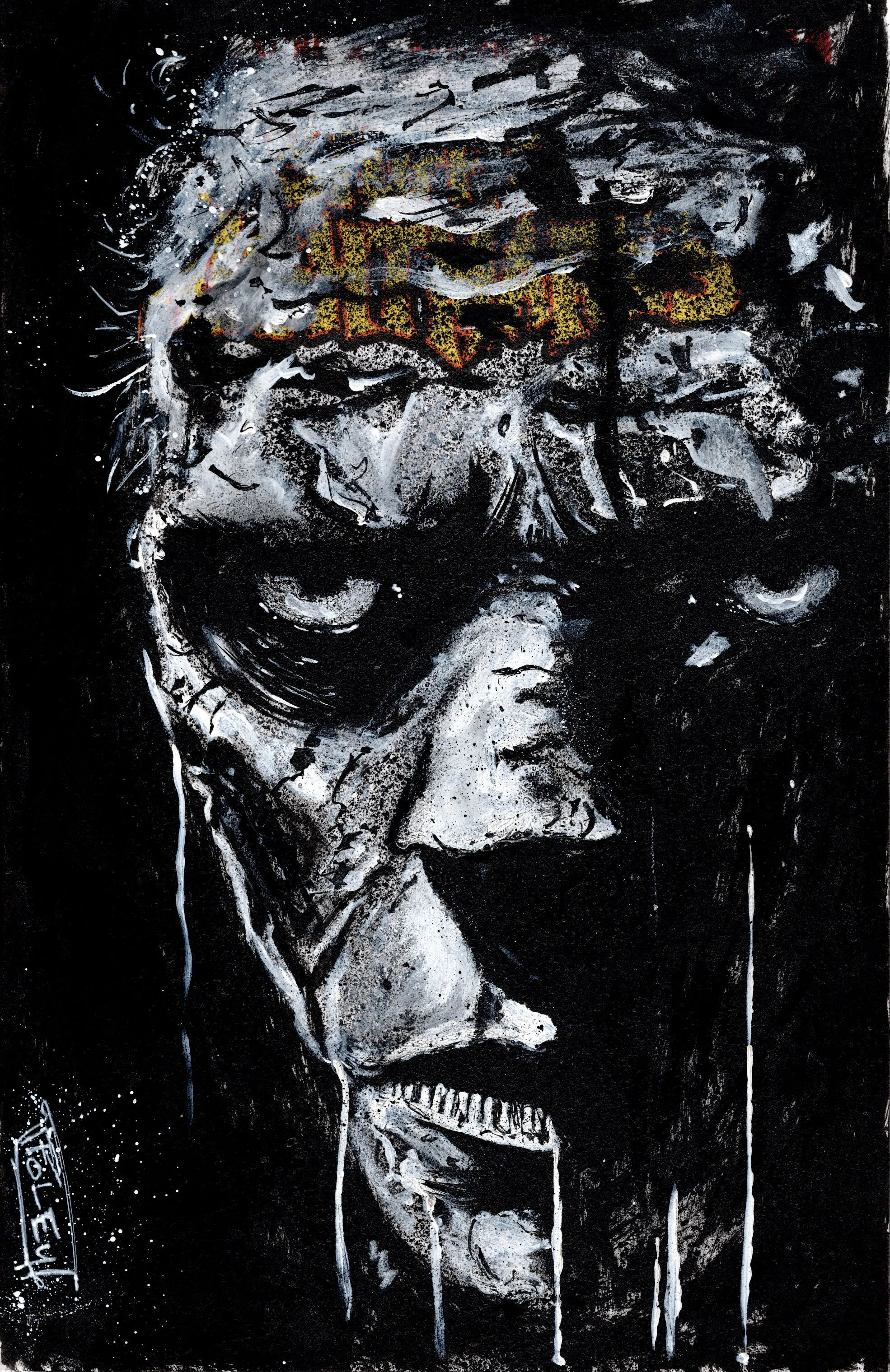 Product image for Frankenstein on "Stuff of Nightmares" #1 blank sketch cover Original Art by Nick Alan Foley W/COA