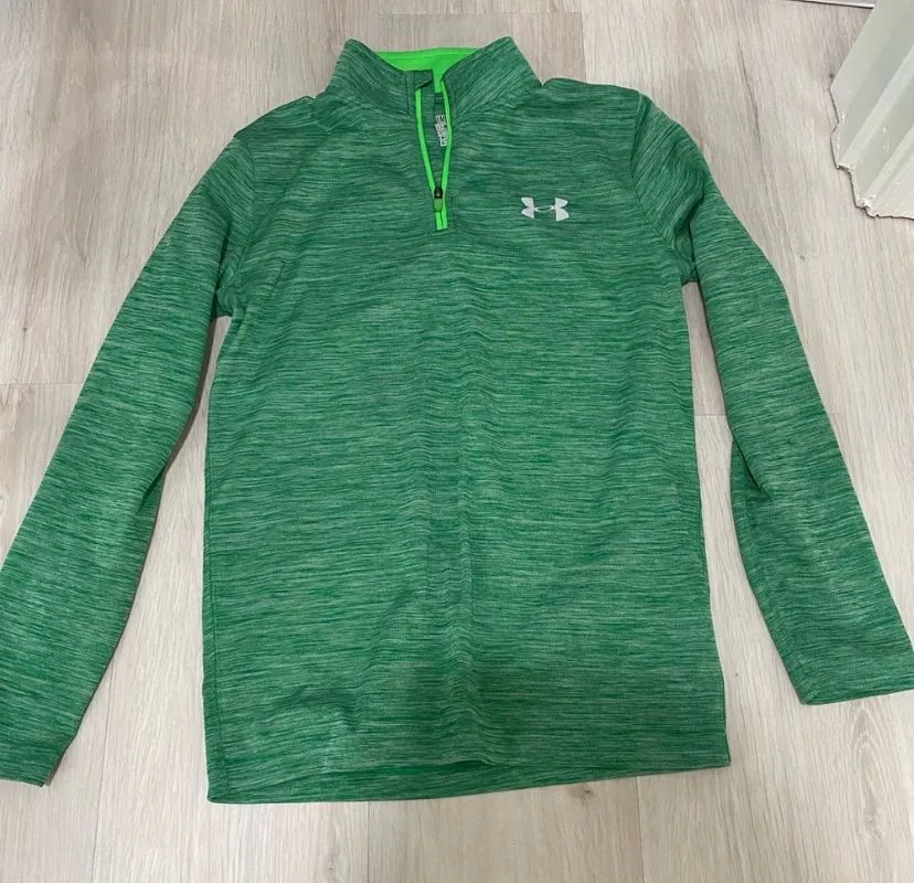 Product image for UNDER ARMOUR GREEN YOUTH SWEATER