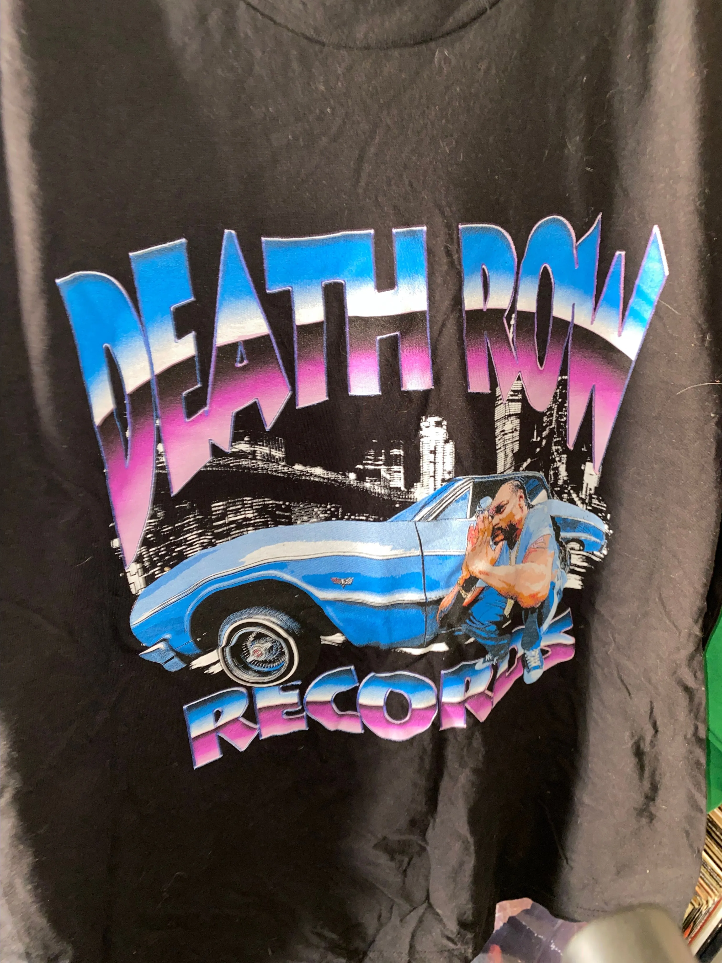 Product image for Deathrow records snoop dogg tshirt  new  Size large  Black Graphic T-Shirt