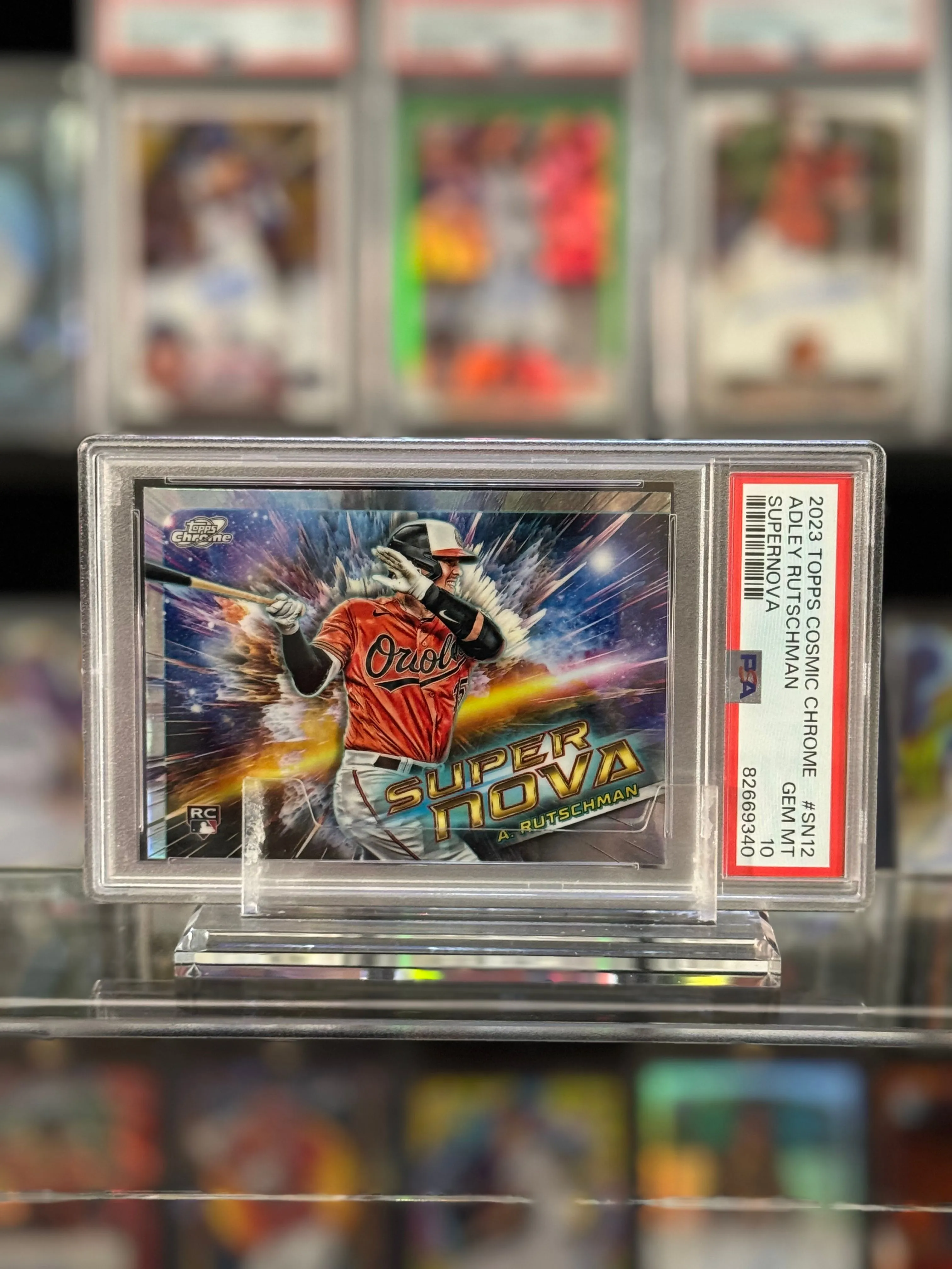 Product image for 2023 Topps Cosmic Chrome Ashley Rutschman Supernova PSA 10