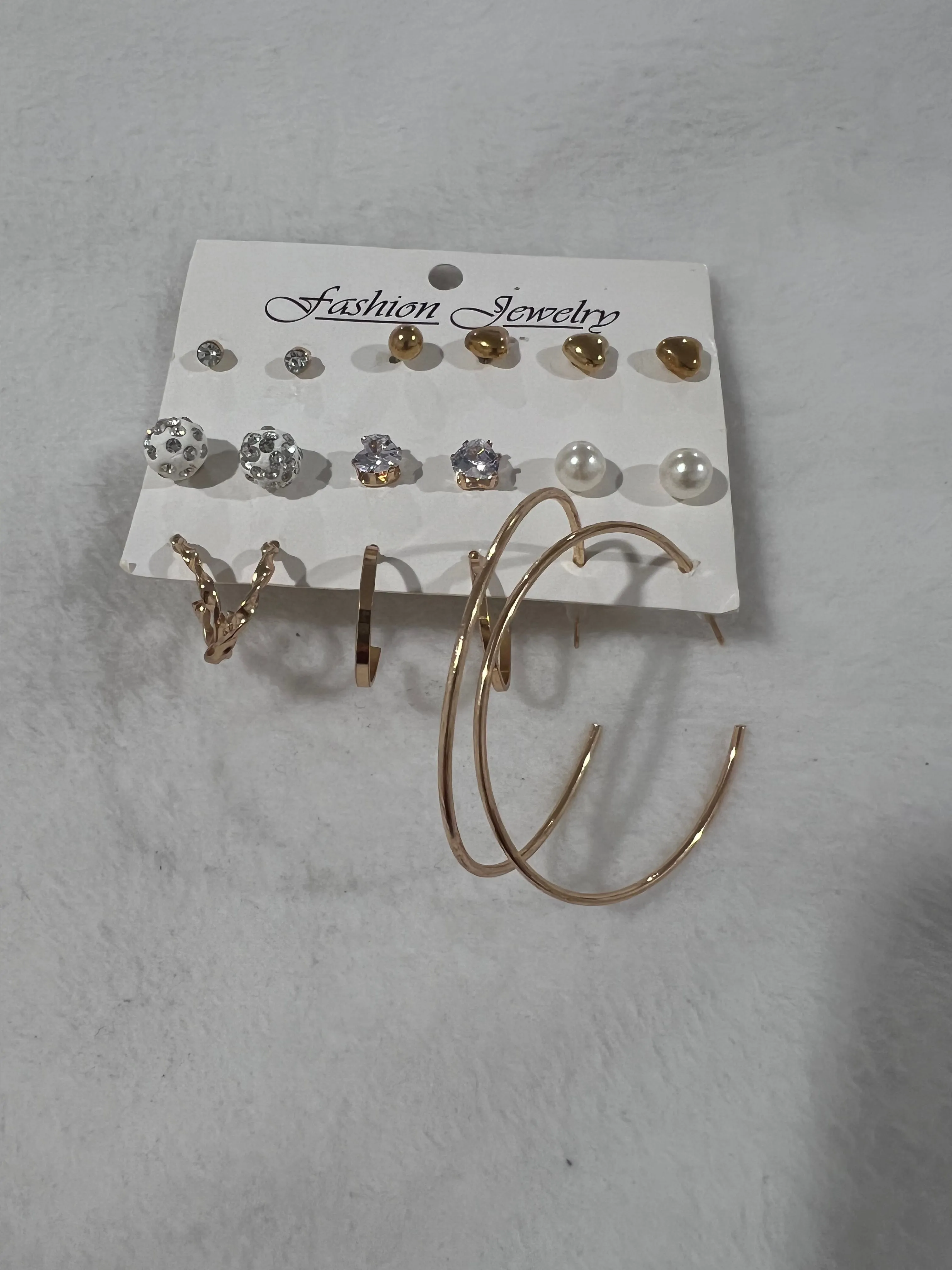 Product image for Elegant Gold-Tone Earring Set