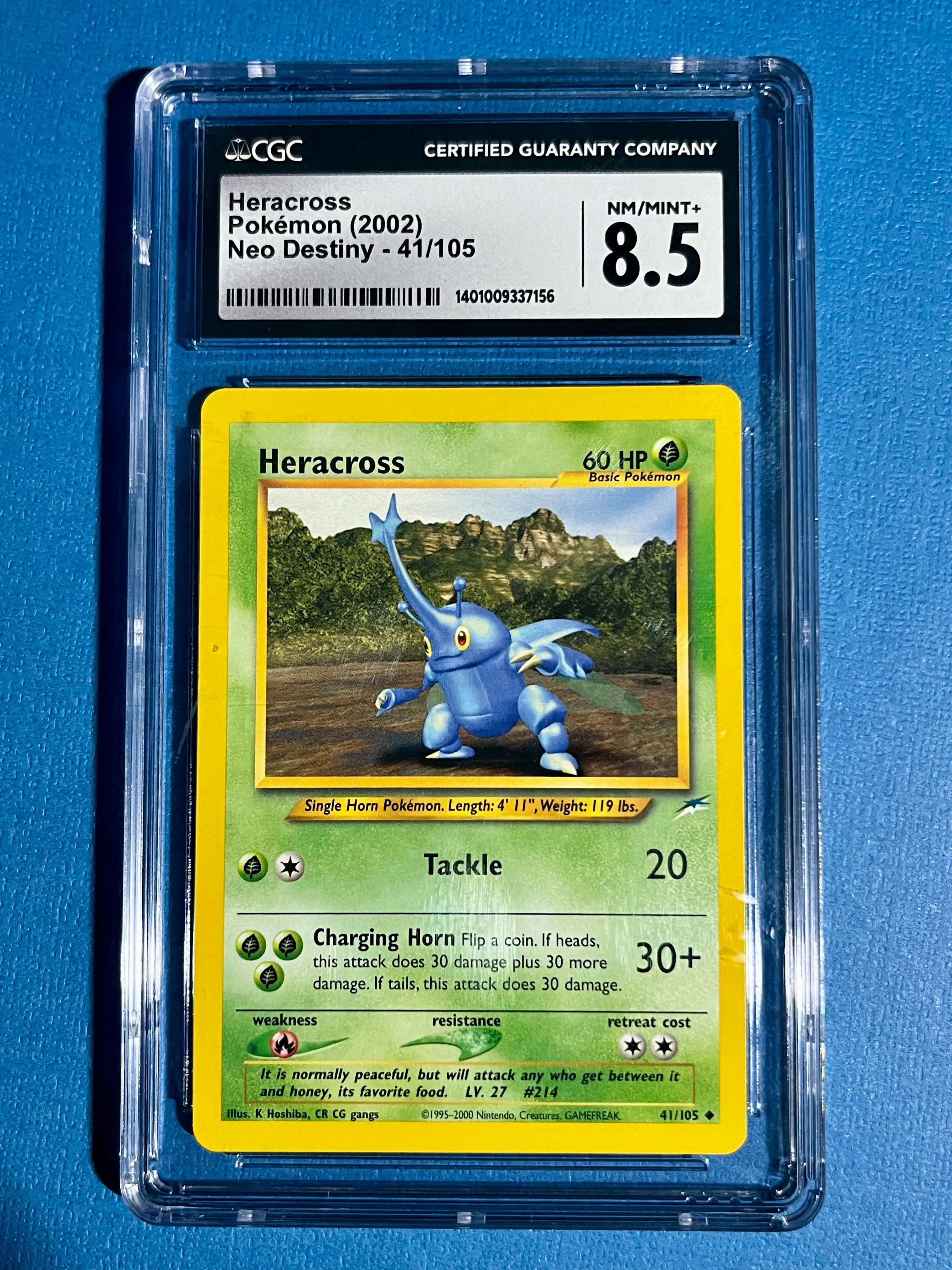 Heracross Pokmon 2002 41/105 Neo Destiny Rare Pokemon Card CGC 8.5 NM/Mint  +   Whatnot: Shop, Sell, Connect