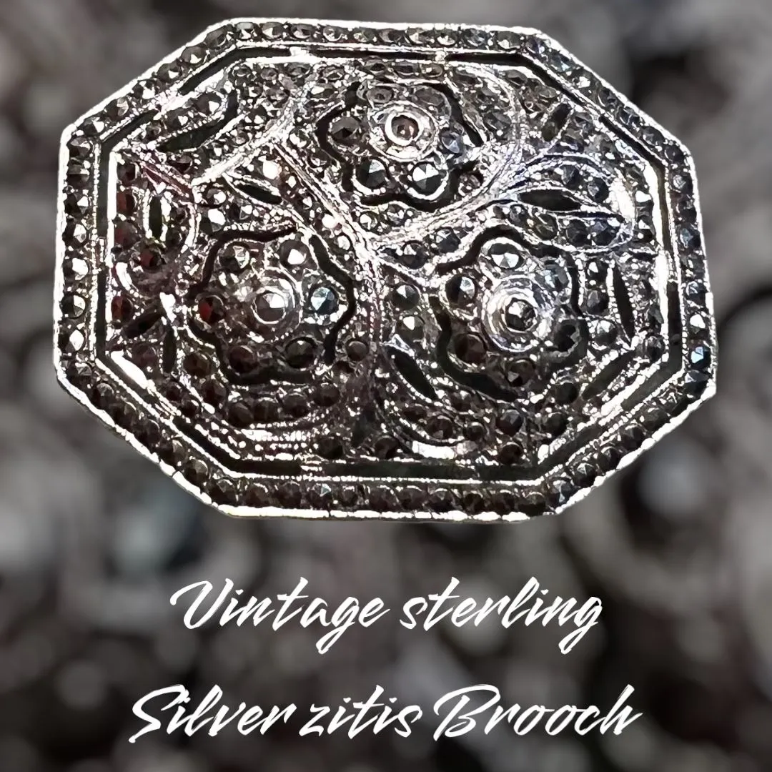 Product image for Q. Otis vintage sterling silver brooch as pictured