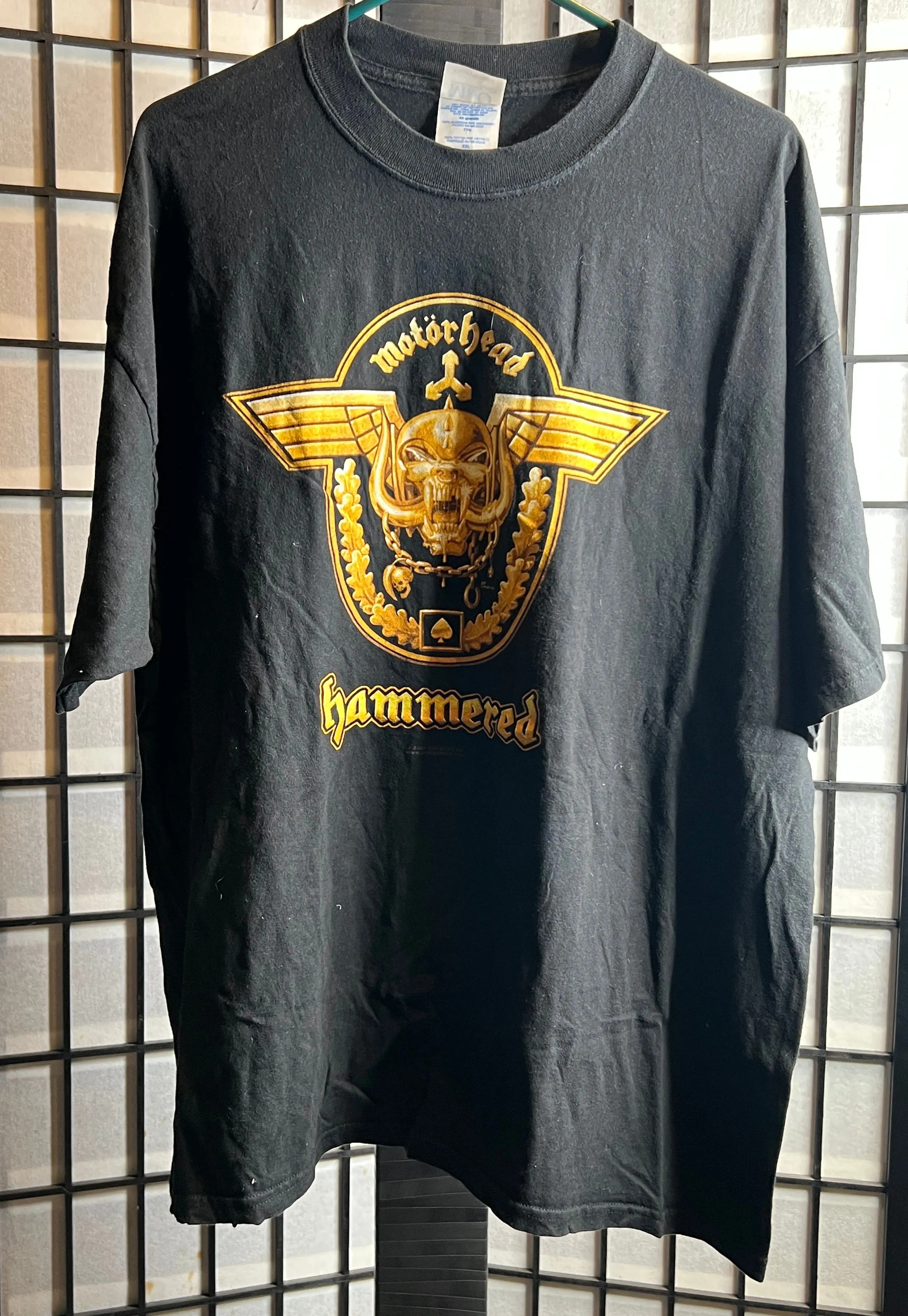 Product image for #3 Motorhead Vintage Band Tee T shirt Black XXL Hammered Lemmy Rock 2002
