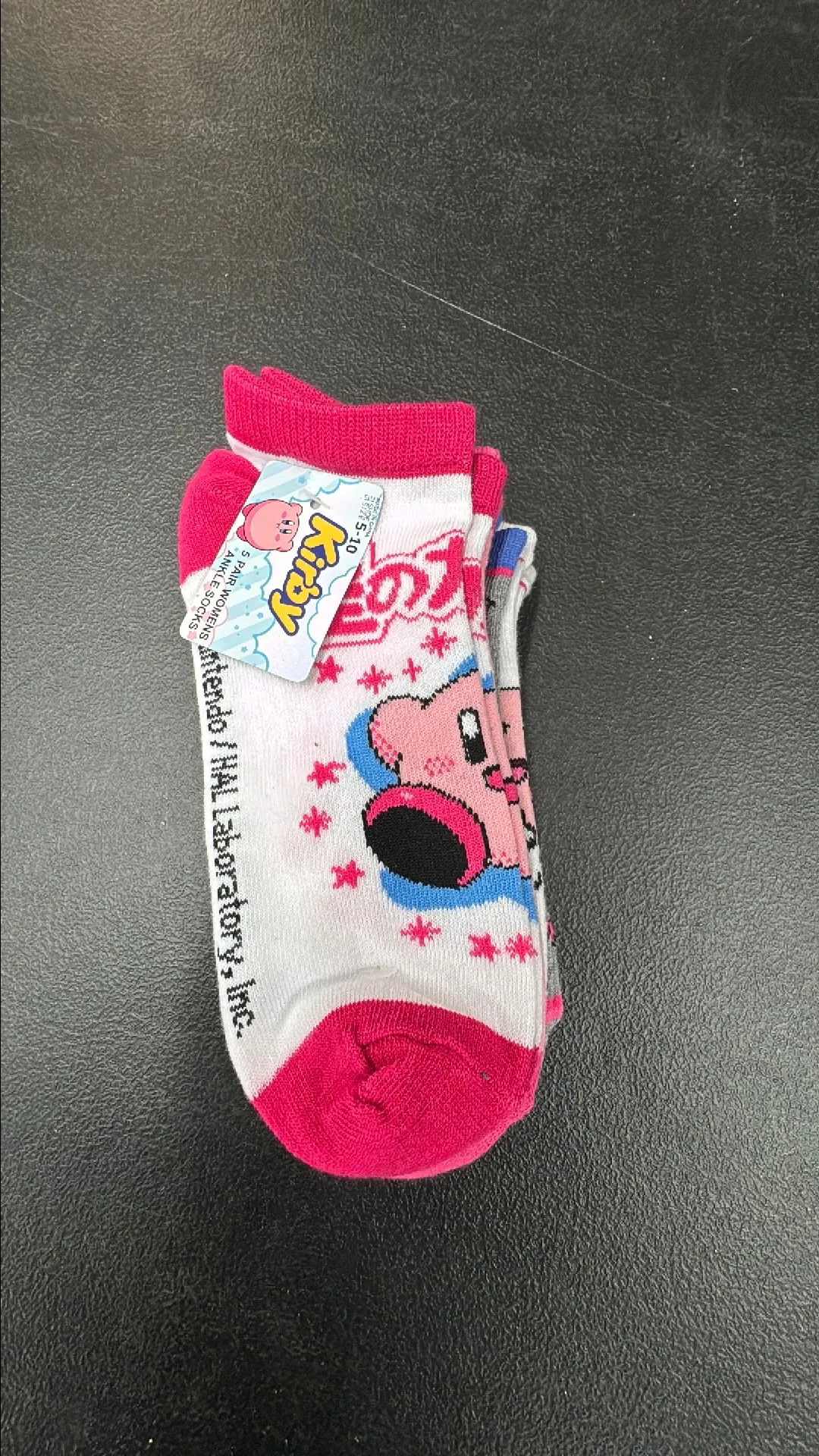 Product image for S3 Bioworld officially license Kirby socks women's shoe size 5-10 (5 pairs)