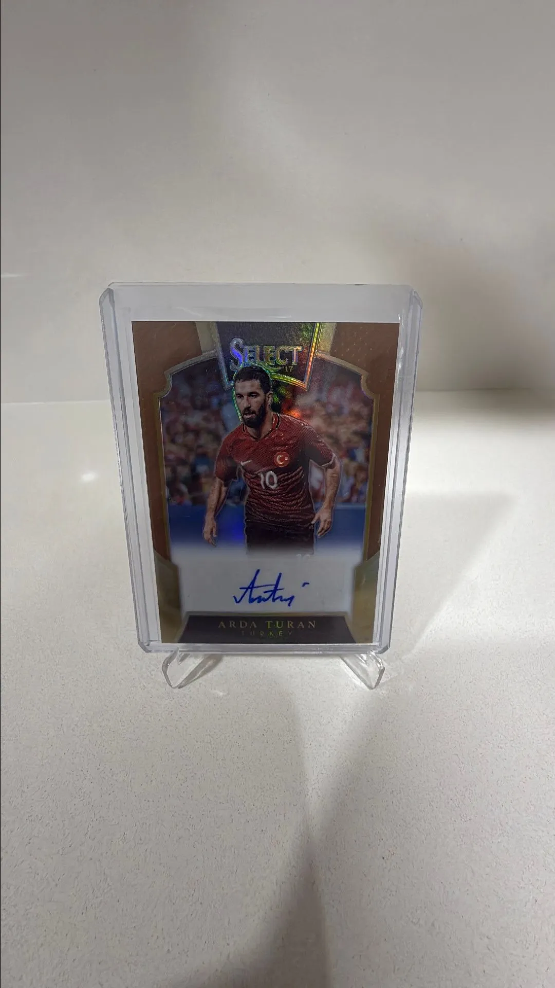 Product image for 2016-17 Panini Select Signatures Copper Prizm /35 Arda Turan #S-AT Auto