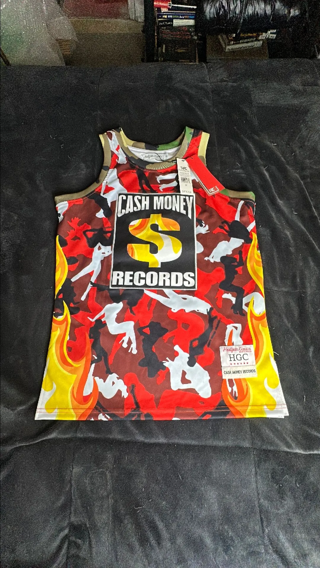 Product image for Cash Money Records Red Camo Jersey Size Medium Brand New ($110 Retail)