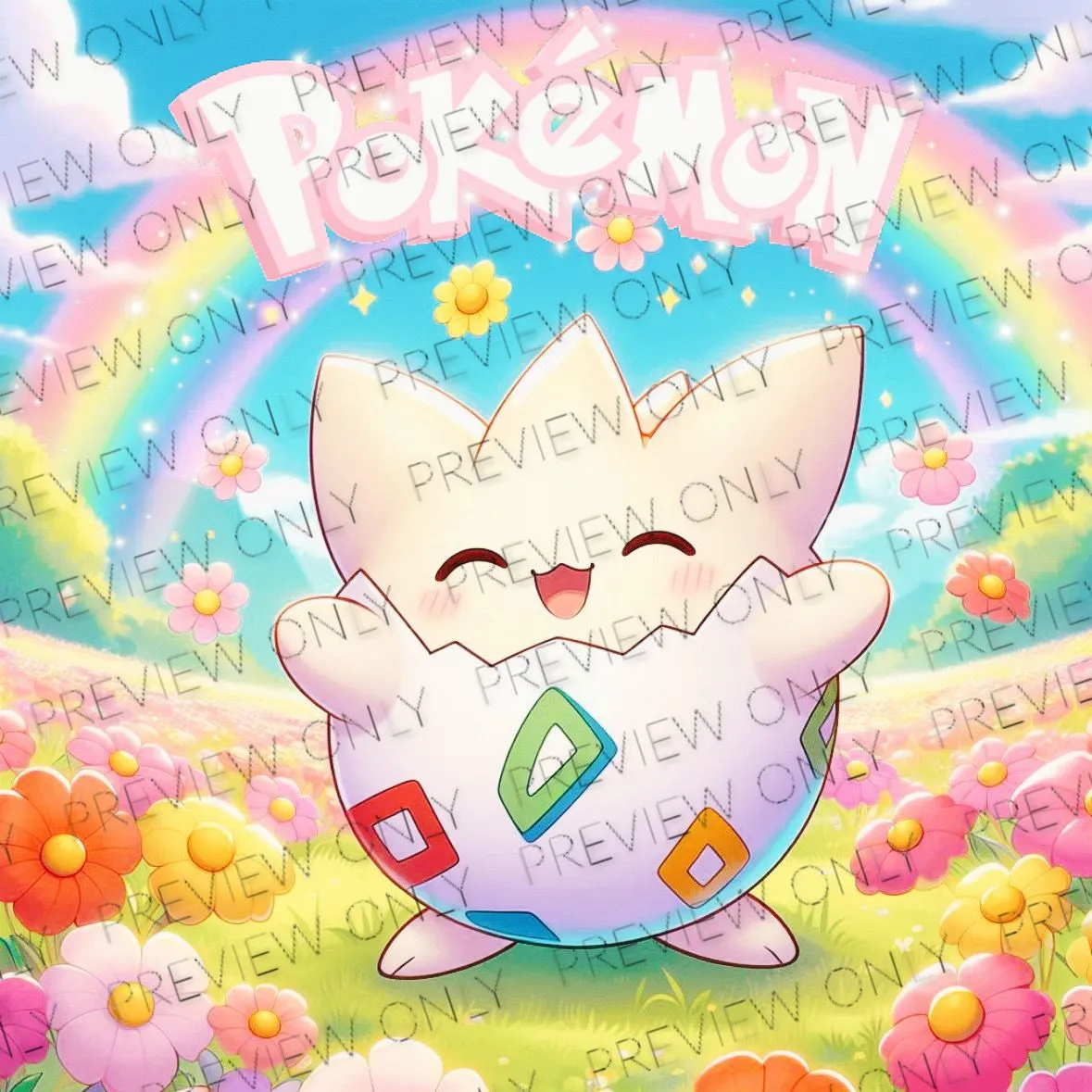 Product image for Custom RGB Light Up Day Dreaming About… POKEMON Togepi Play Mat