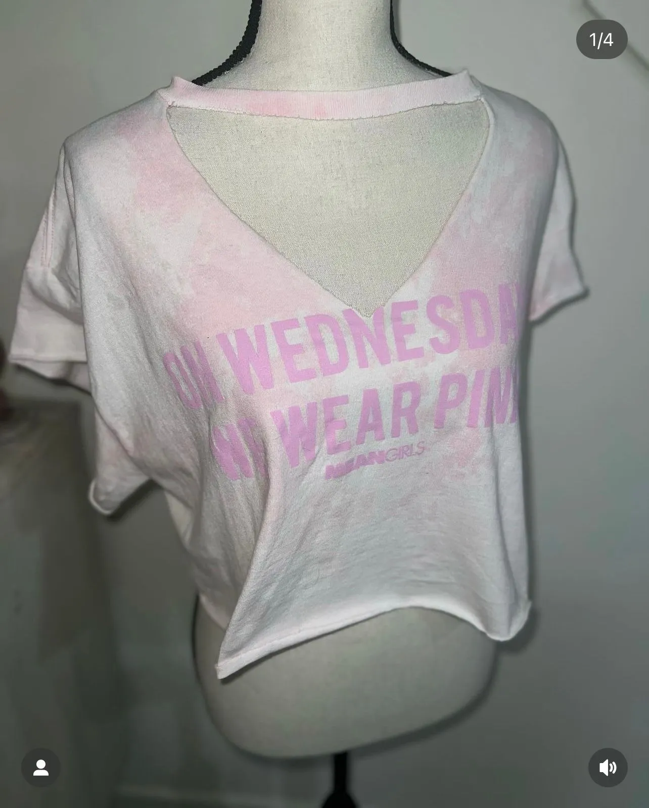 Product image for Upcycled Mean Girls Bleach Died Graphic Tee