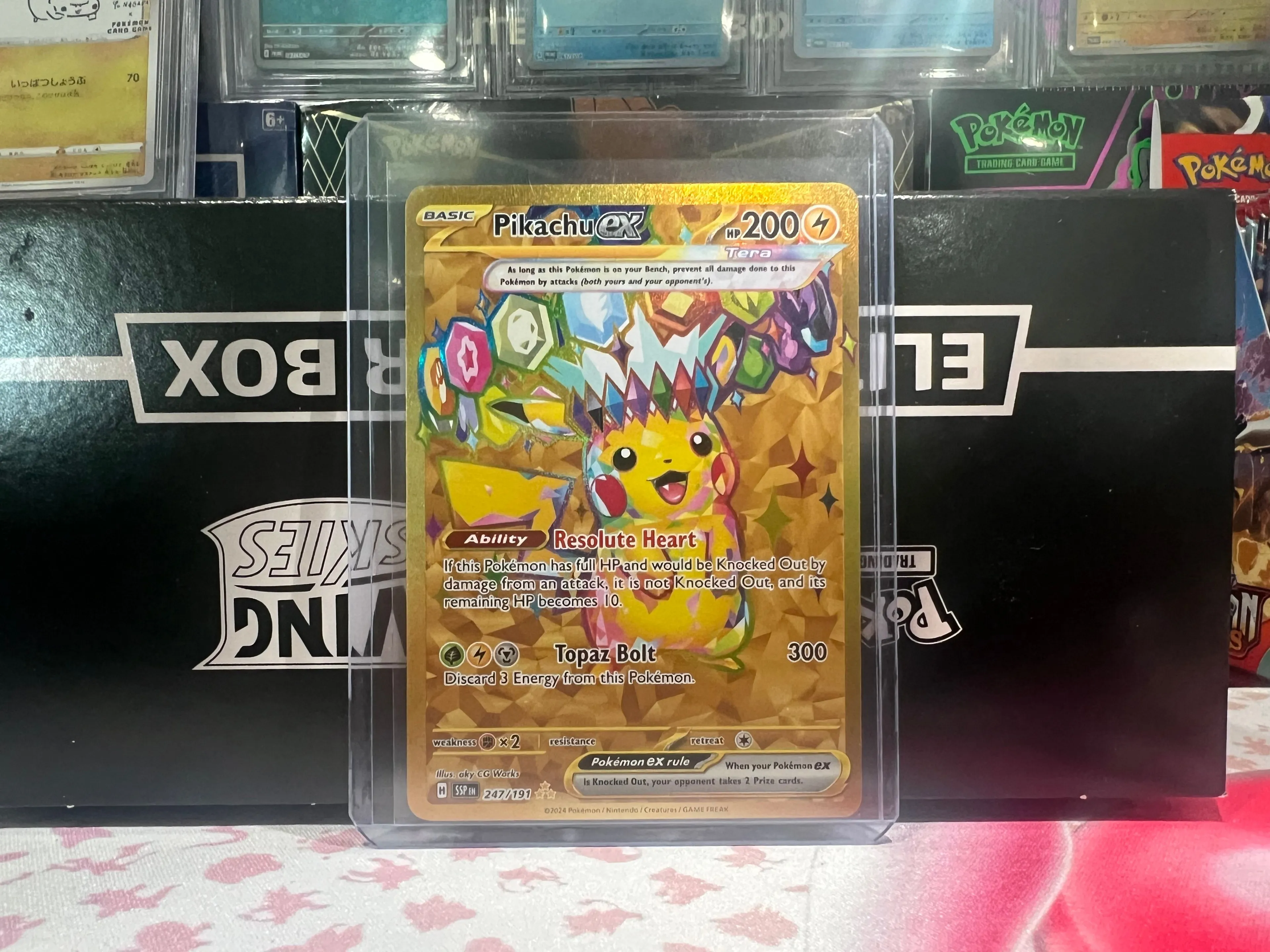 Product image for Surging sparks Pikachu ex Hyper rare #247/191 Near Mint