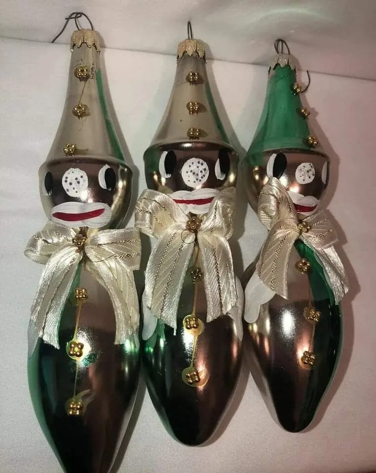 Product image for Vintage west Germany mercury glass Christmas ornaments 7 inch clowns teardrop shaped ￼
