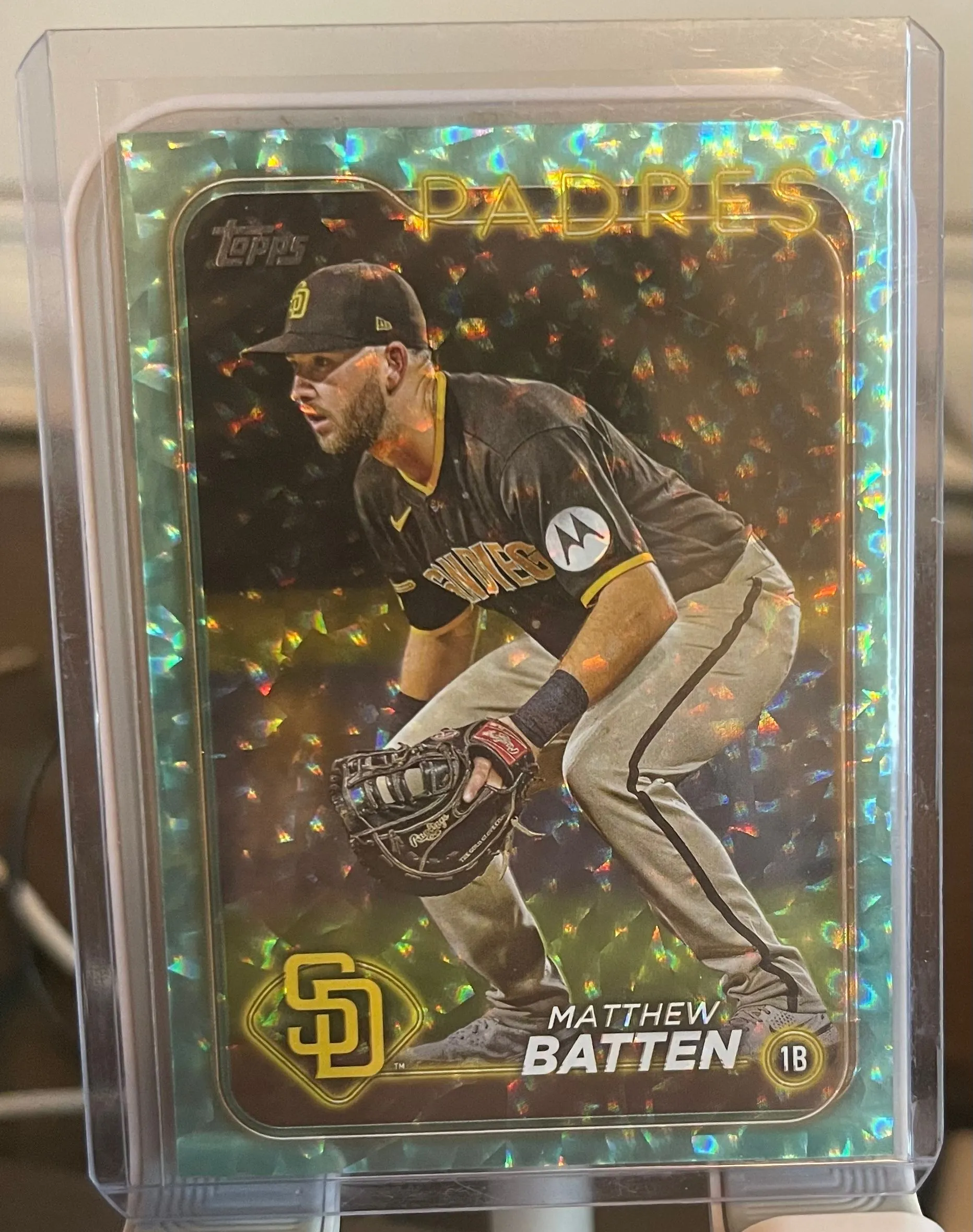 Product image for 2024 Topps Series 2 Matthew Batten Aqua Foil /399 Padres