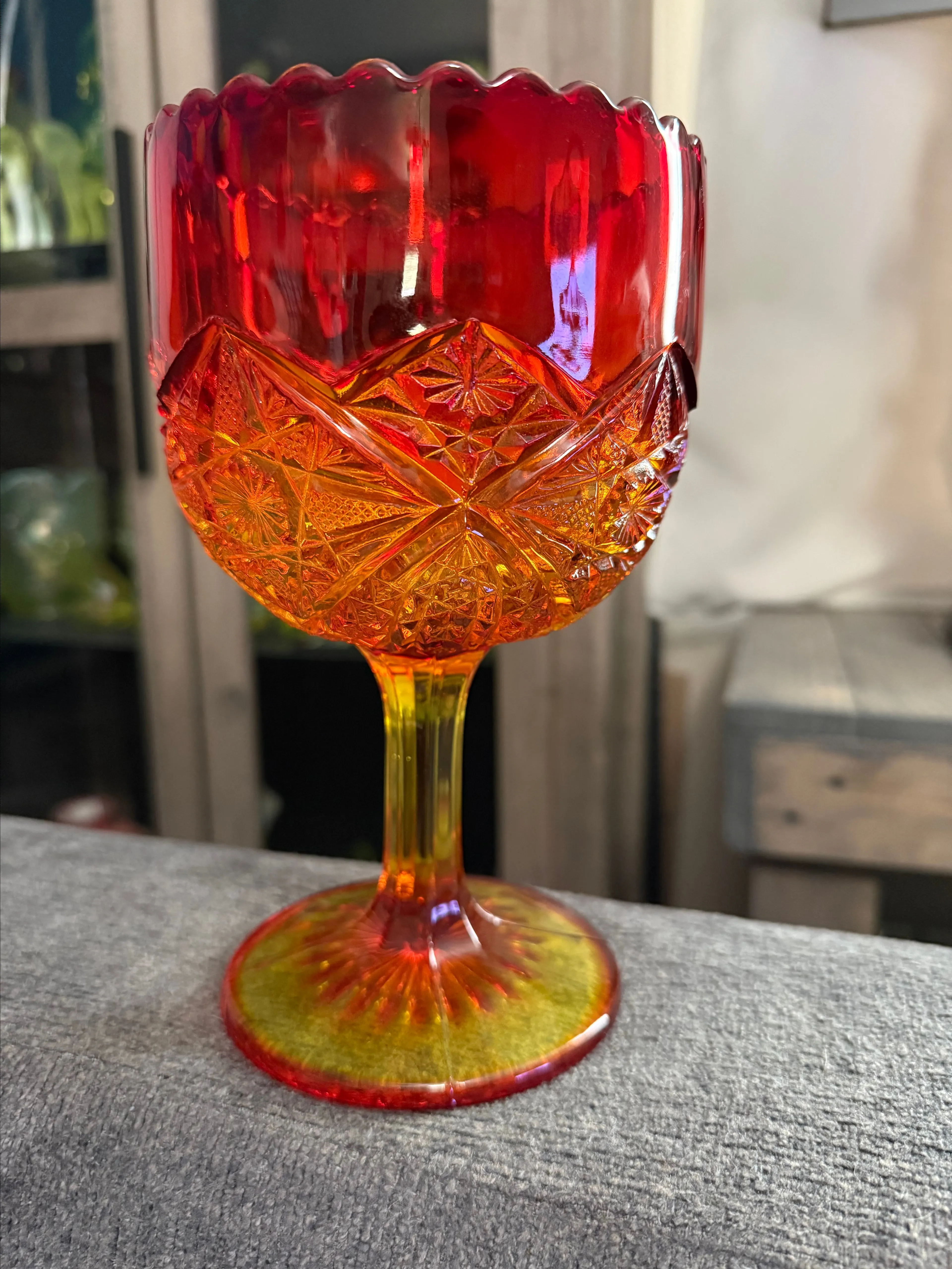 Product image for VIKING YESTERYEAR 8” AMBERINA CHALICE