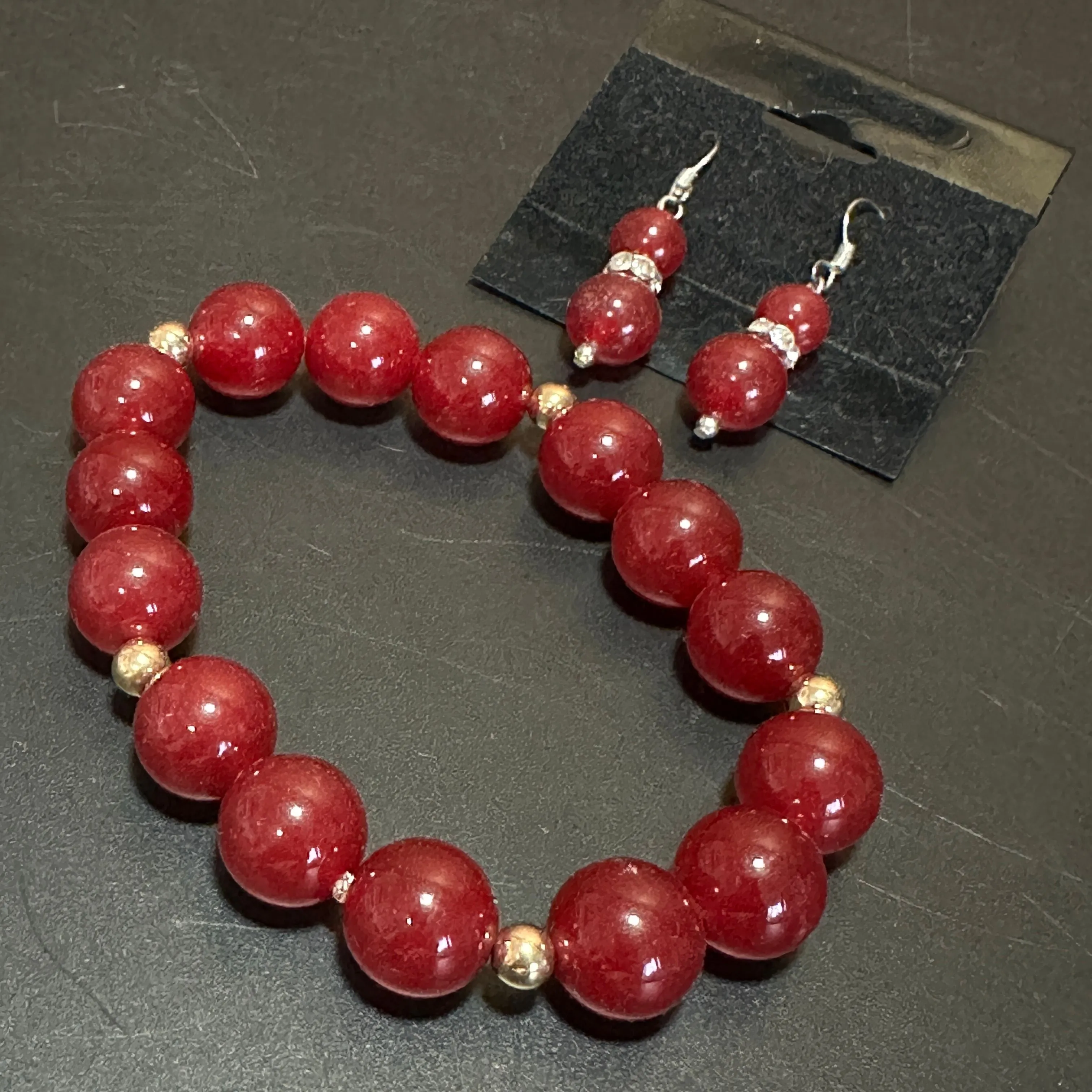 Product image for Carnelian Bracelet Earrings Set