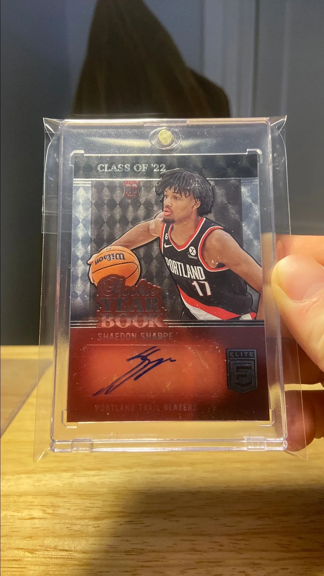 Product image for Shaedon Sharpe Rookie Year Book Autograph Donruss Elite