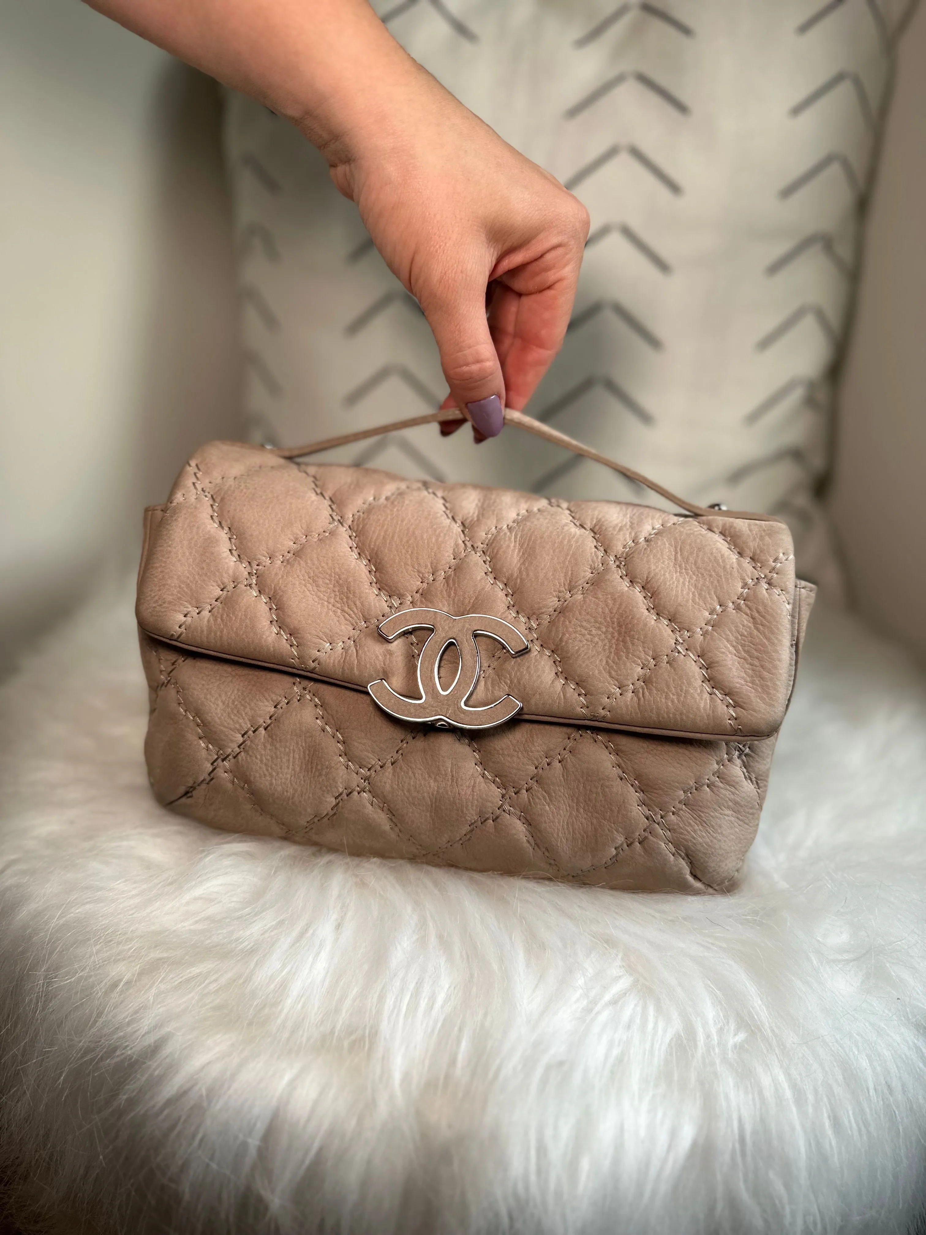 Product image for Chanel Double Stitch Hampton Flap Bag