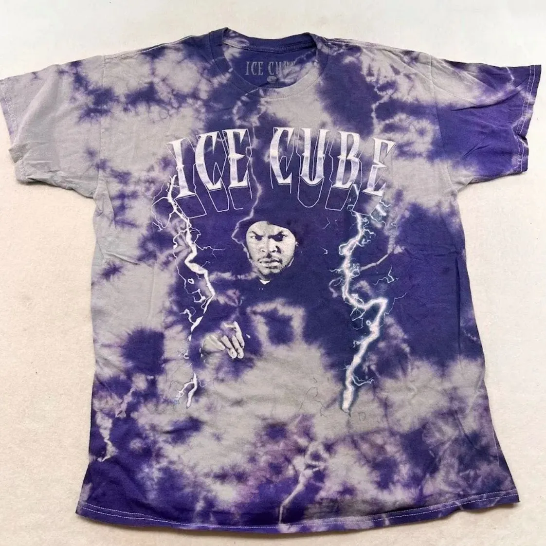 Product image for Vintage Tye-Dye Ice Cube T Shirt (Size Large)