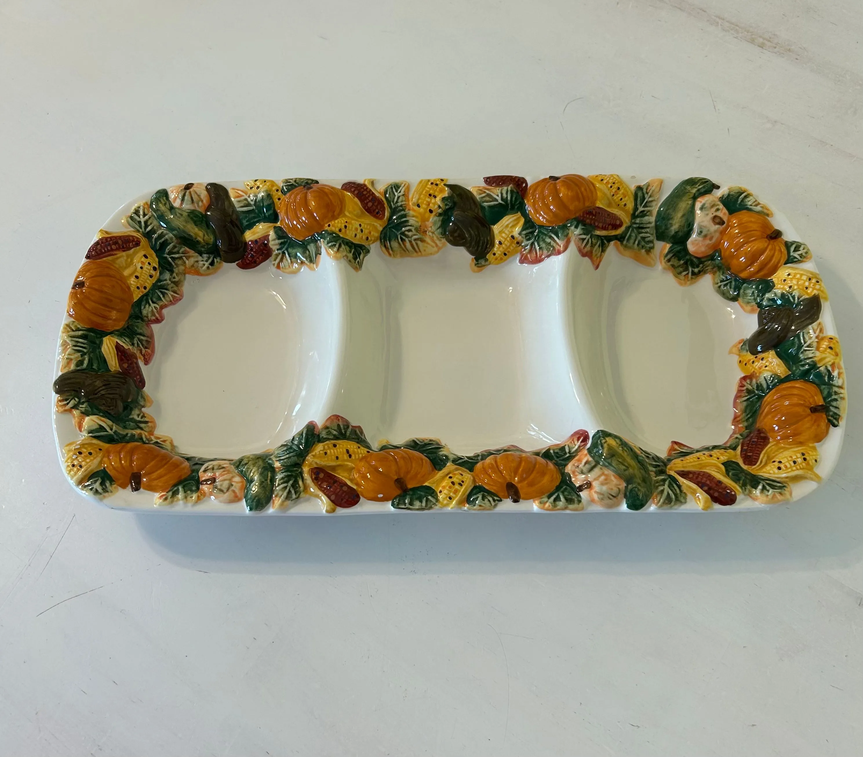Product image for Harvest Fall 3 Compartment Platter