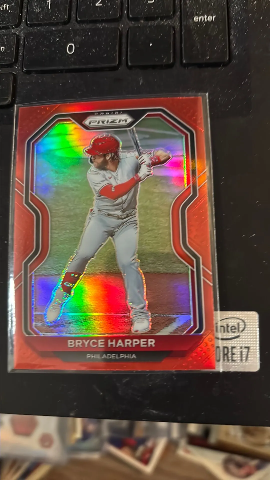 Product image for Bryce Harper 2021 prizm red Phillies