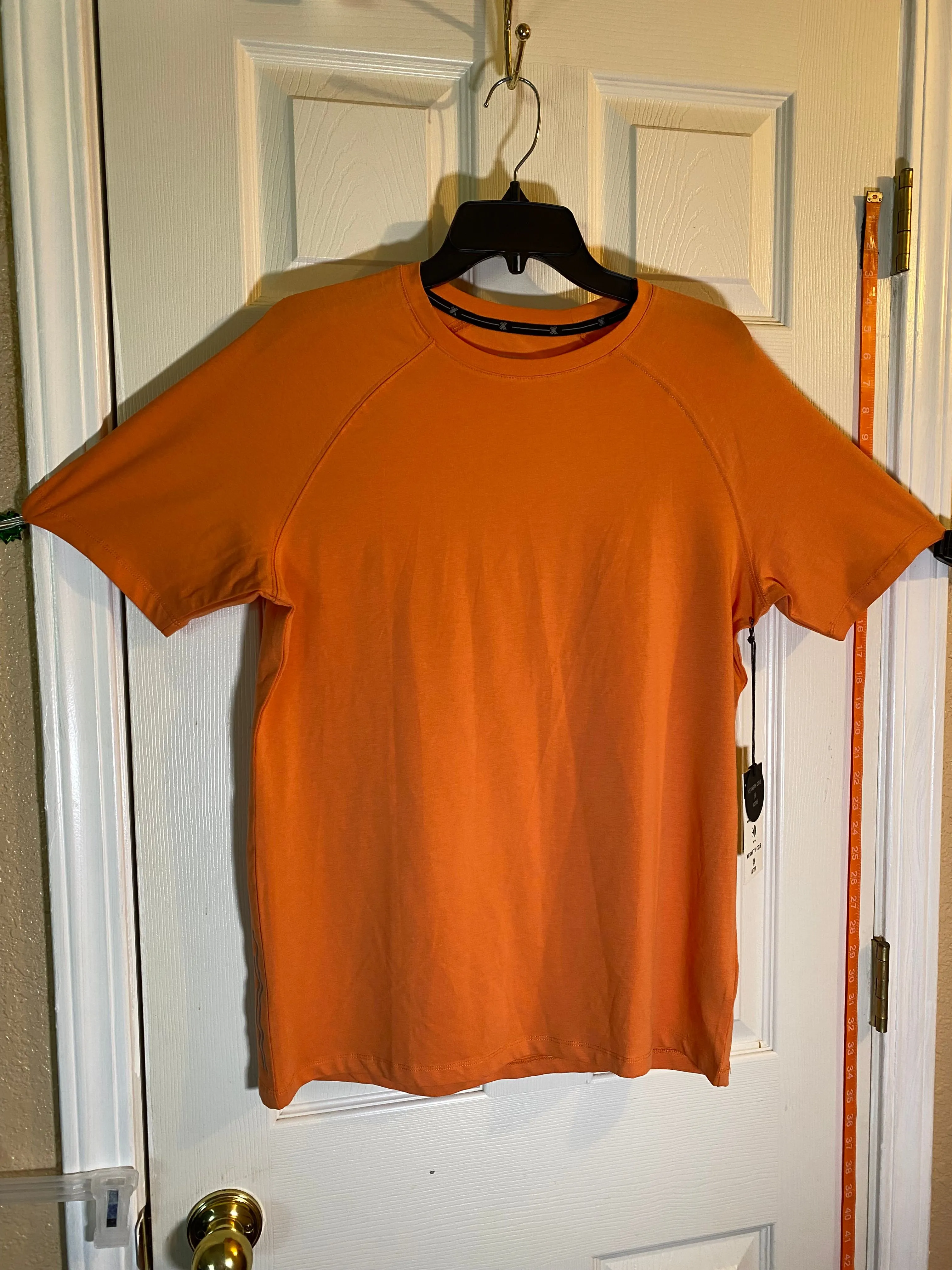 Product image for Kenneth Cole Sz S Men's Orange Juice Shirt Active Stretch UPF 50+ T-Shirt NWT