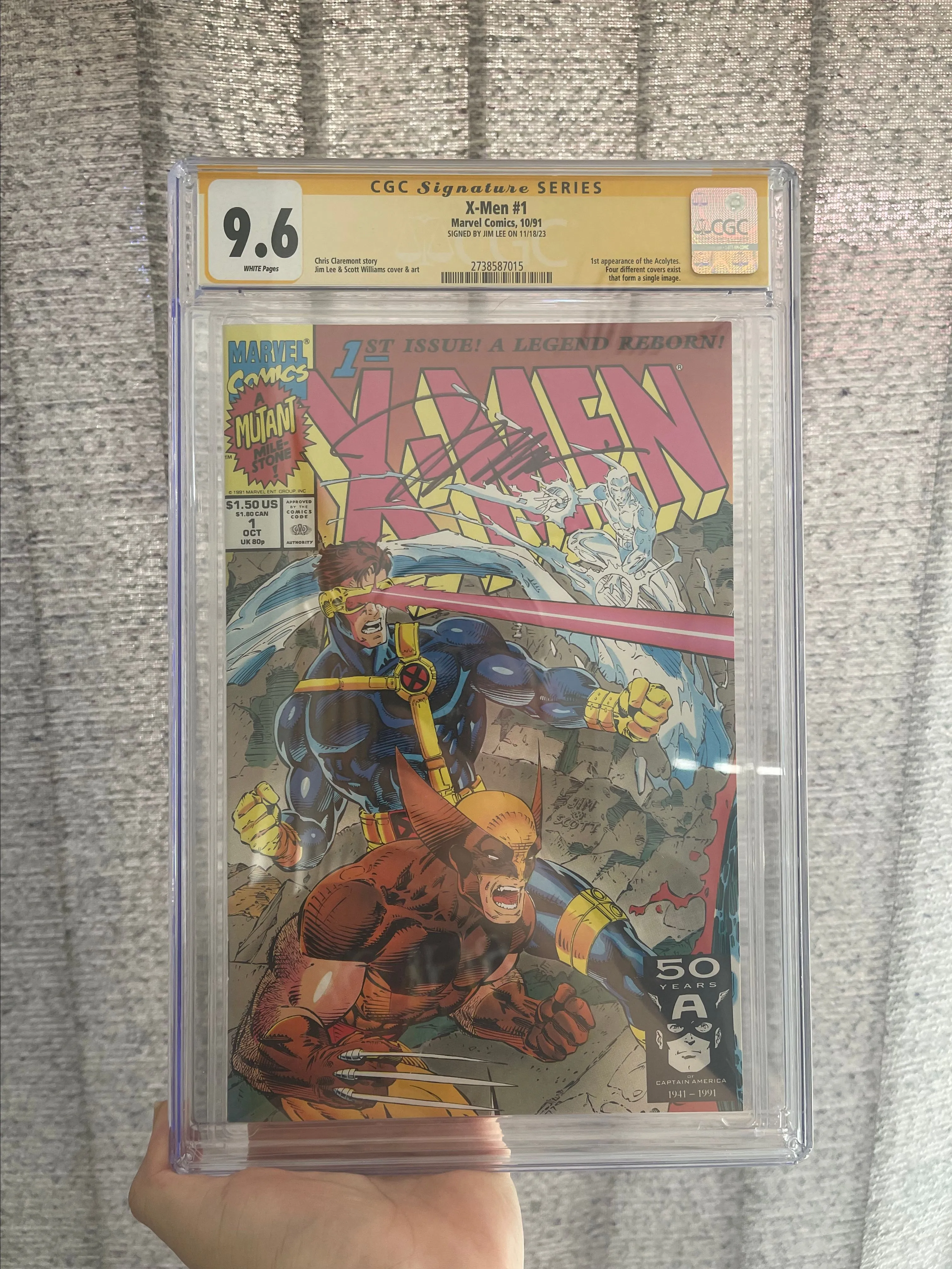 Product image for X-Men #1 (1991) CGC 9.6 SS Signed by Jim Lee