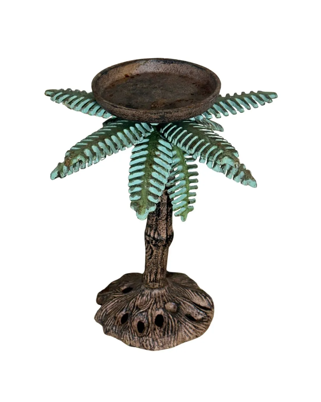 Product image for Vintage Metal Palm Tree Candle Holder