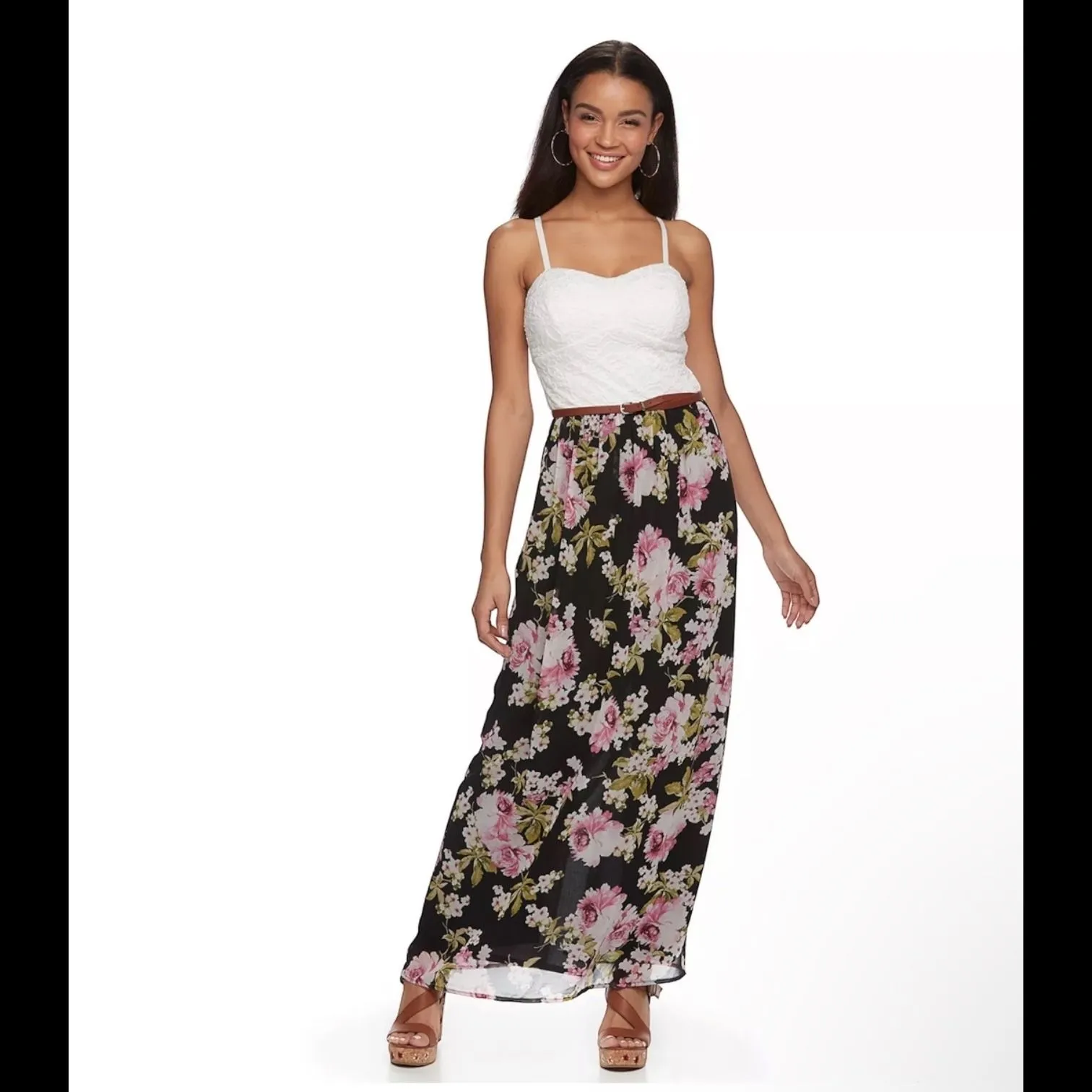 Product image for Lace Floral Maxi Dress Medium