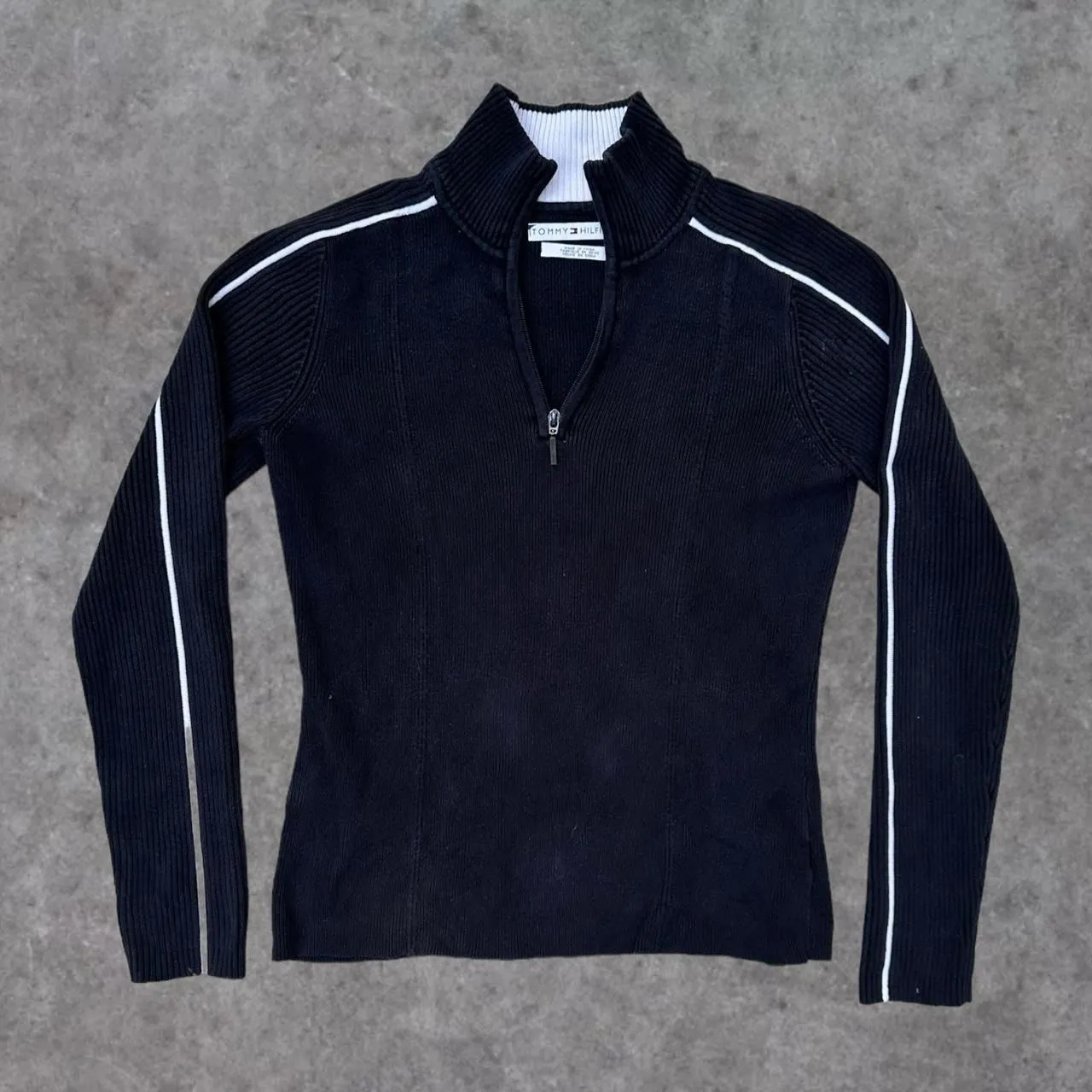 Product image for Y2K Sporty Knit Quarter Zip Sweater
