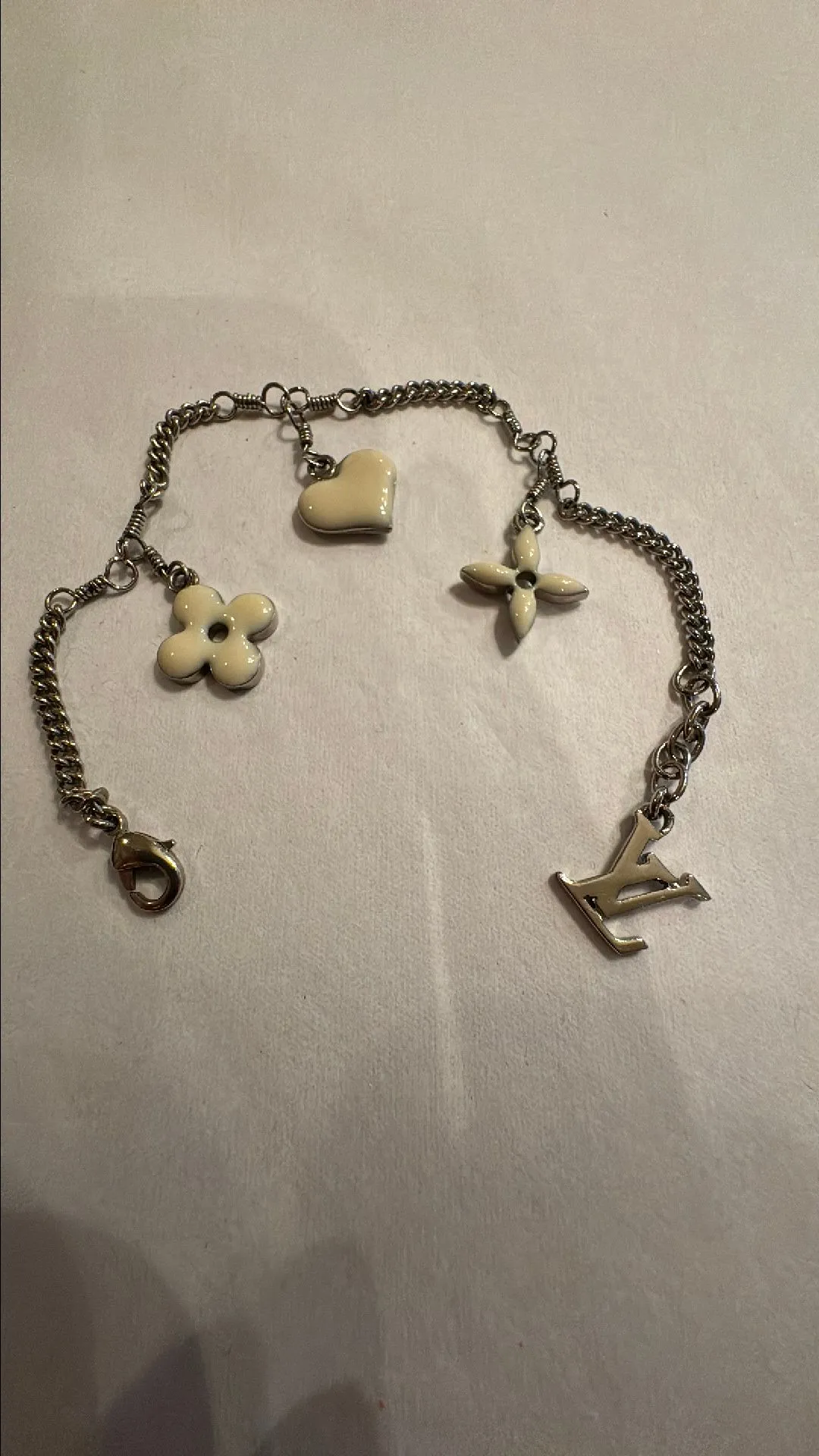 Product image for 533 Louis Vuitton White Enamel Charm Bracelet