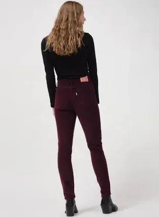 Product image for LEVI’S 721 CORDUROY HIGH RISE BUTTON FRONT SKINNY WOMEN'S PANTS NWT size 4