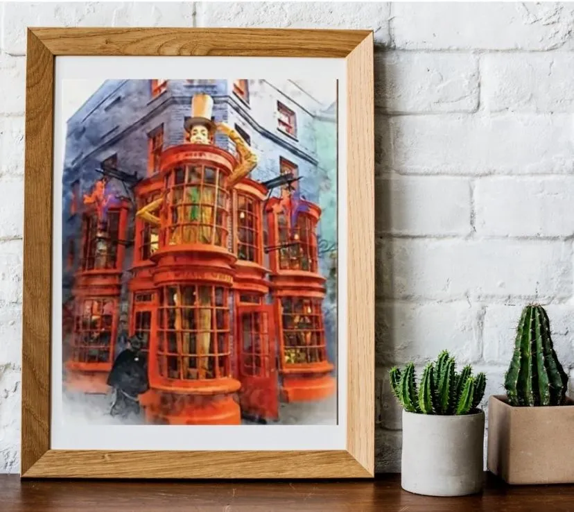 Product image for Weasley’s Wizarding Wheezes Diagon Alley Wall Art Home Decor Harry Potter Witch