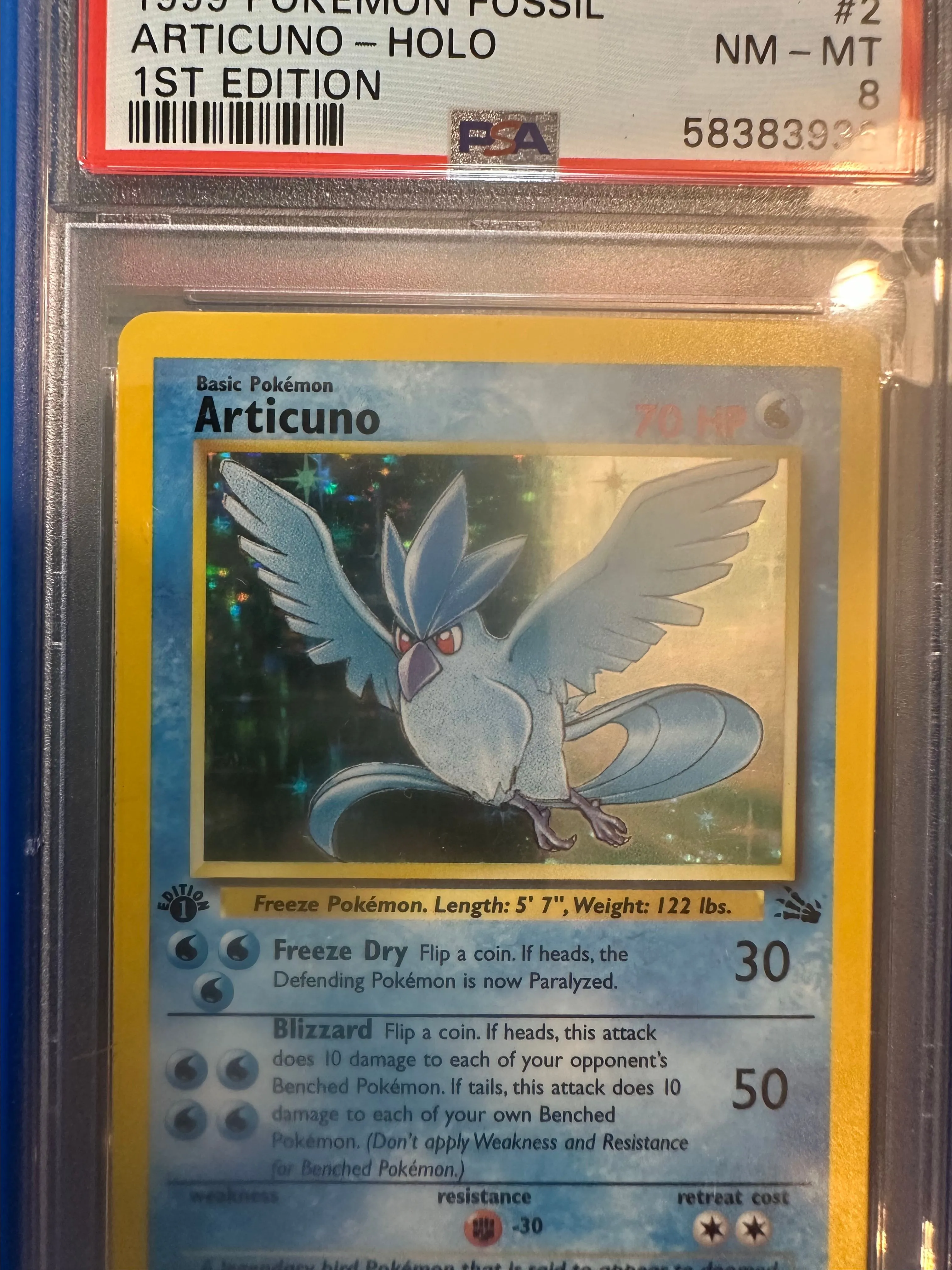 articuno pokemon card 1st edition 1999 Pokemon Fossil Articuno