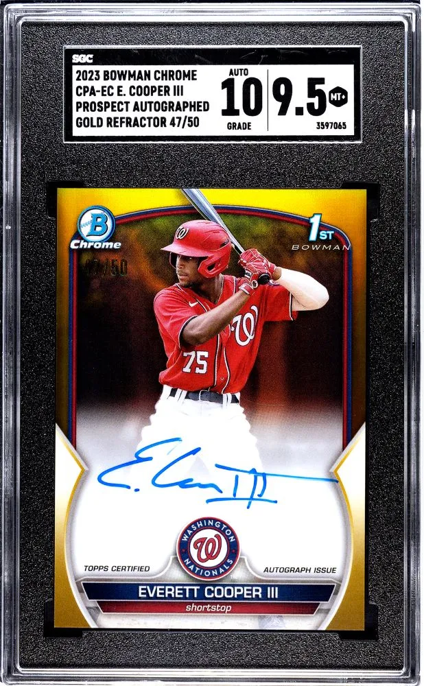 Product image for 2023 Bowman Chrome Everett Cooper Gold Auto 47/50