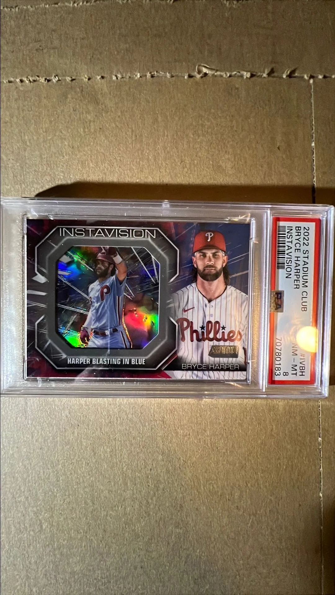 Product image for 2022 Topps Stadium Club Instavision Bryce Harper IVBH Instavision PSA NM-MT 8
