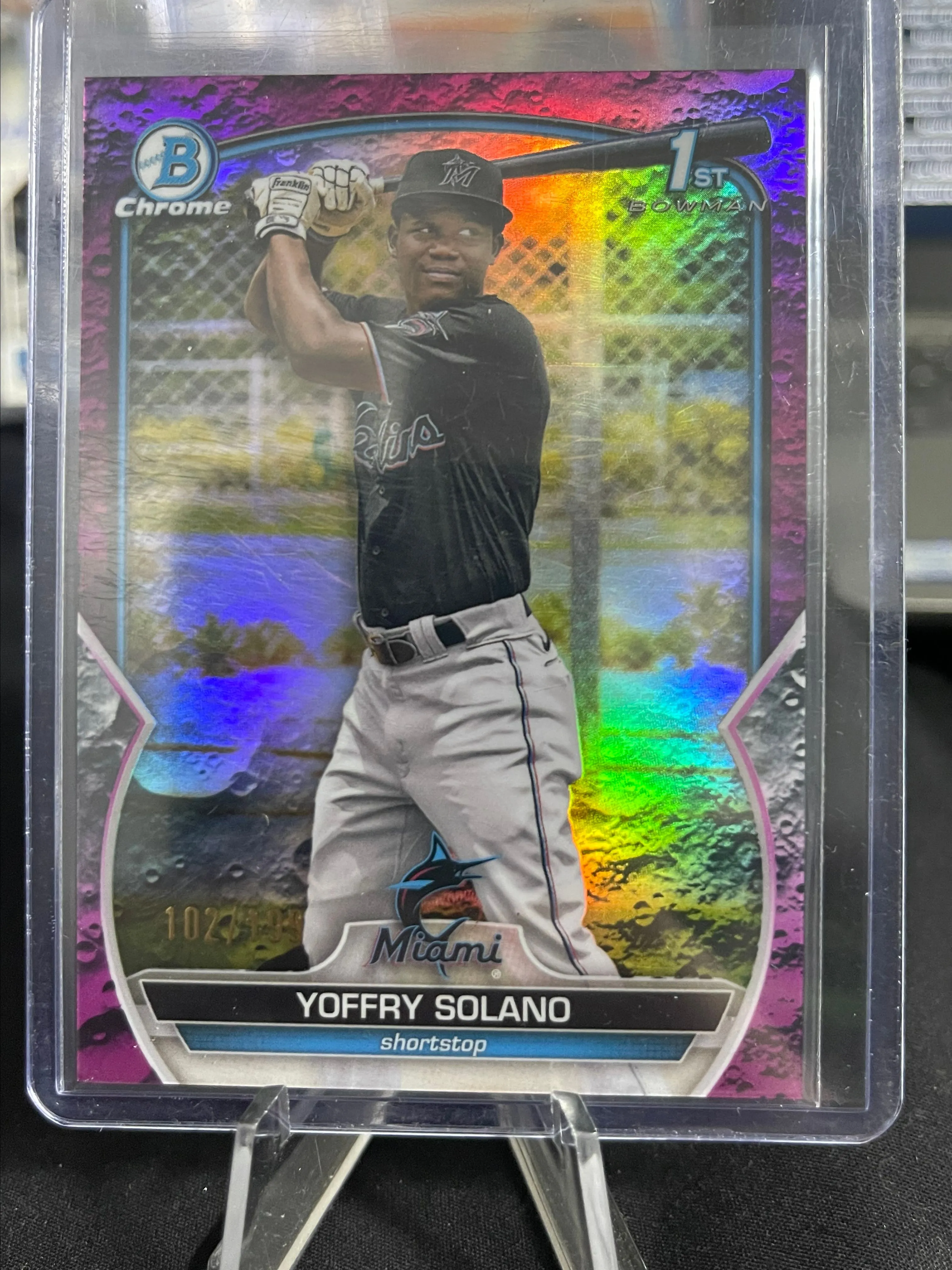 Yoffry Solano 2023 Bowman Chrome 1st Fuschia Lunar Crater 102/199 ·  Whatnot: Shop, Sell, Connect