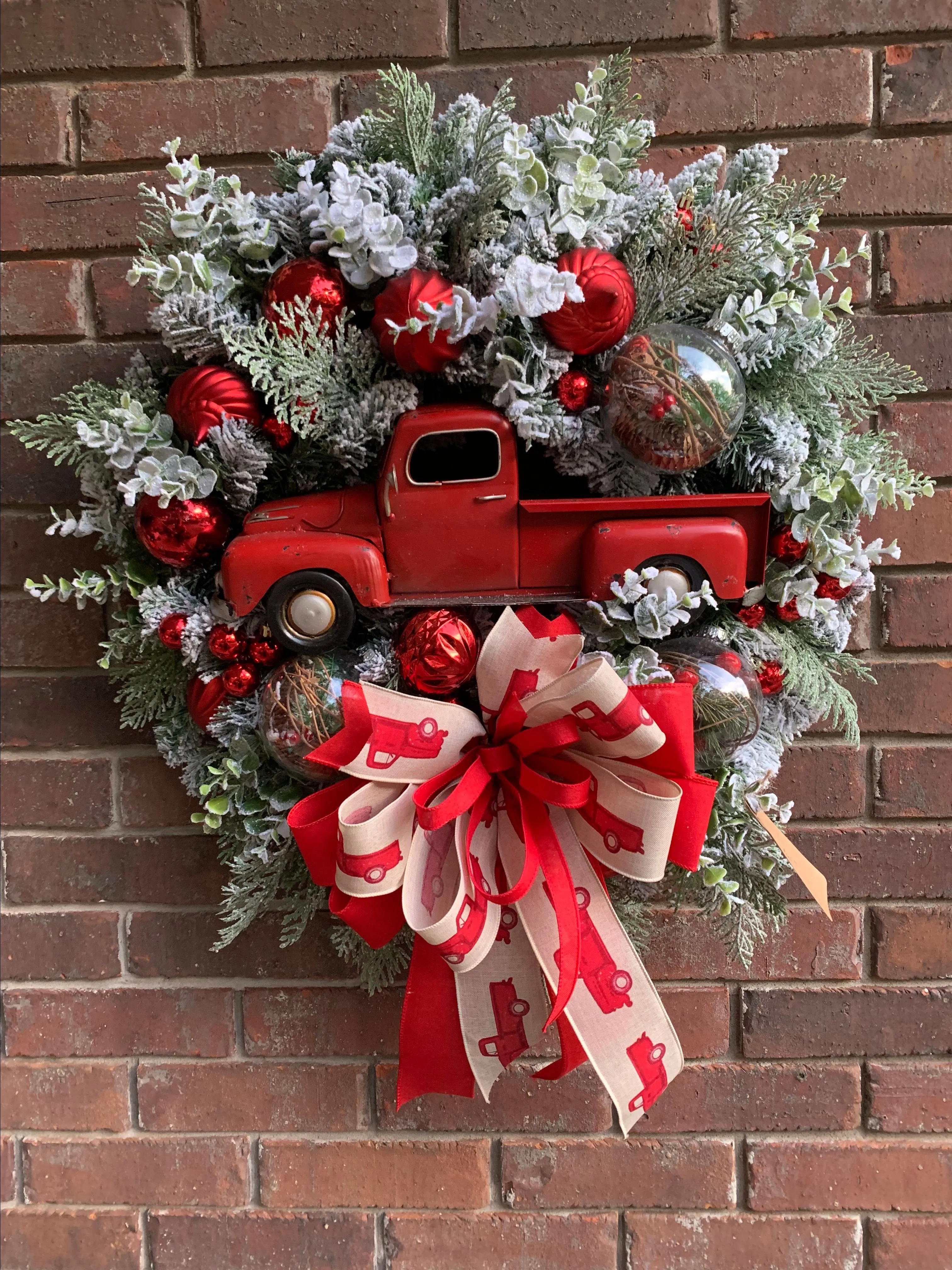 Product image for Red Truck Christmas Wreath