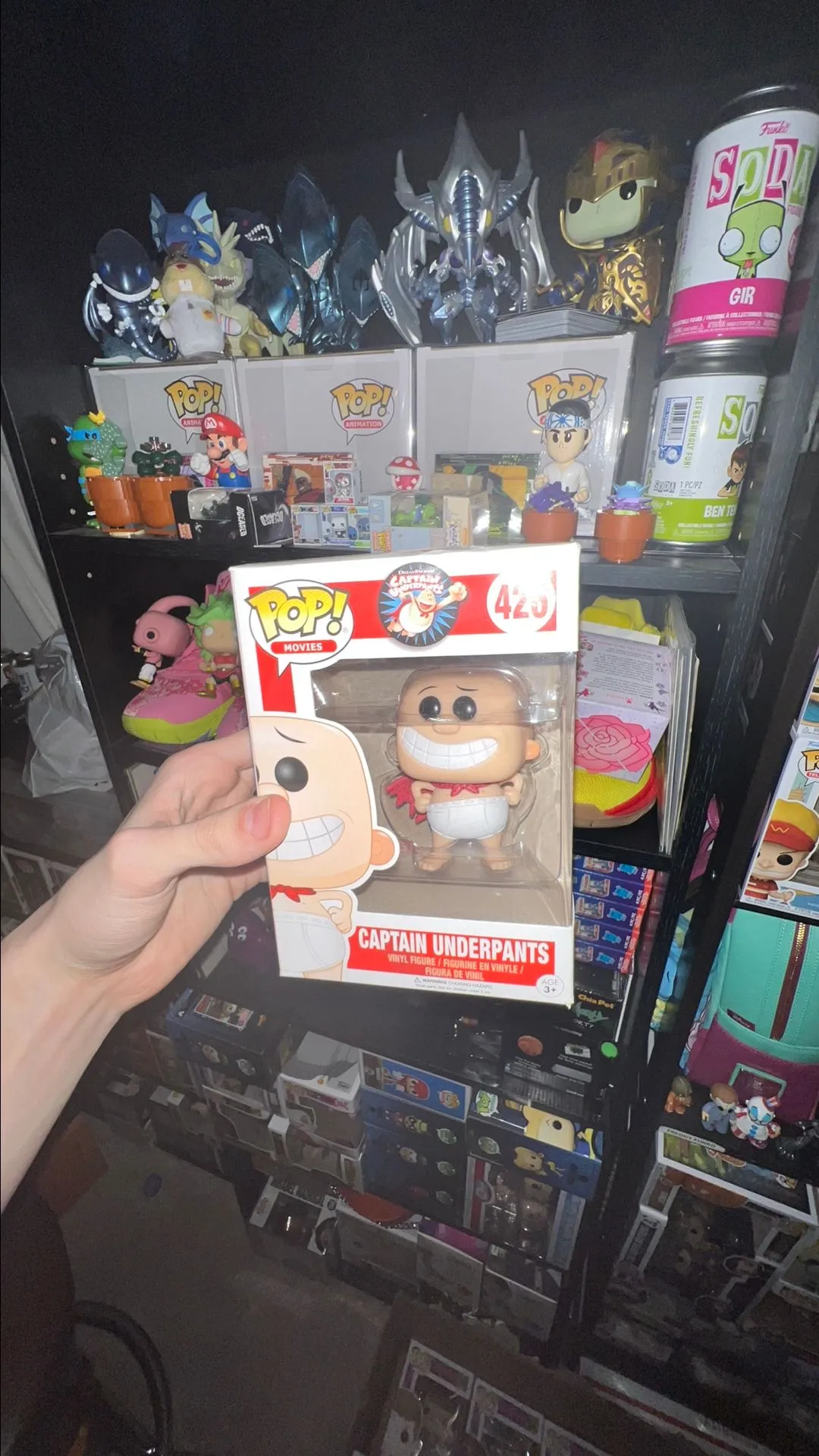 Product image for Captain Underpants Funko Pop Flawed Box