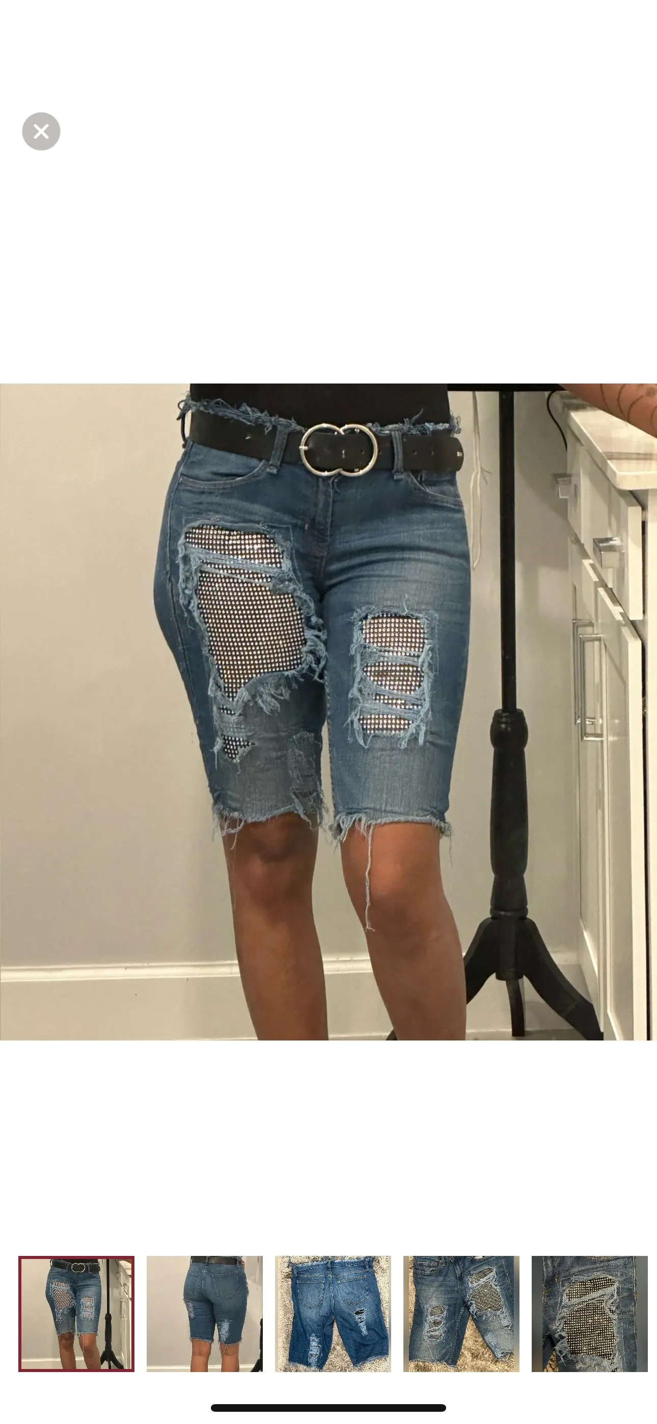 Product image for Custom rhinestone shorts