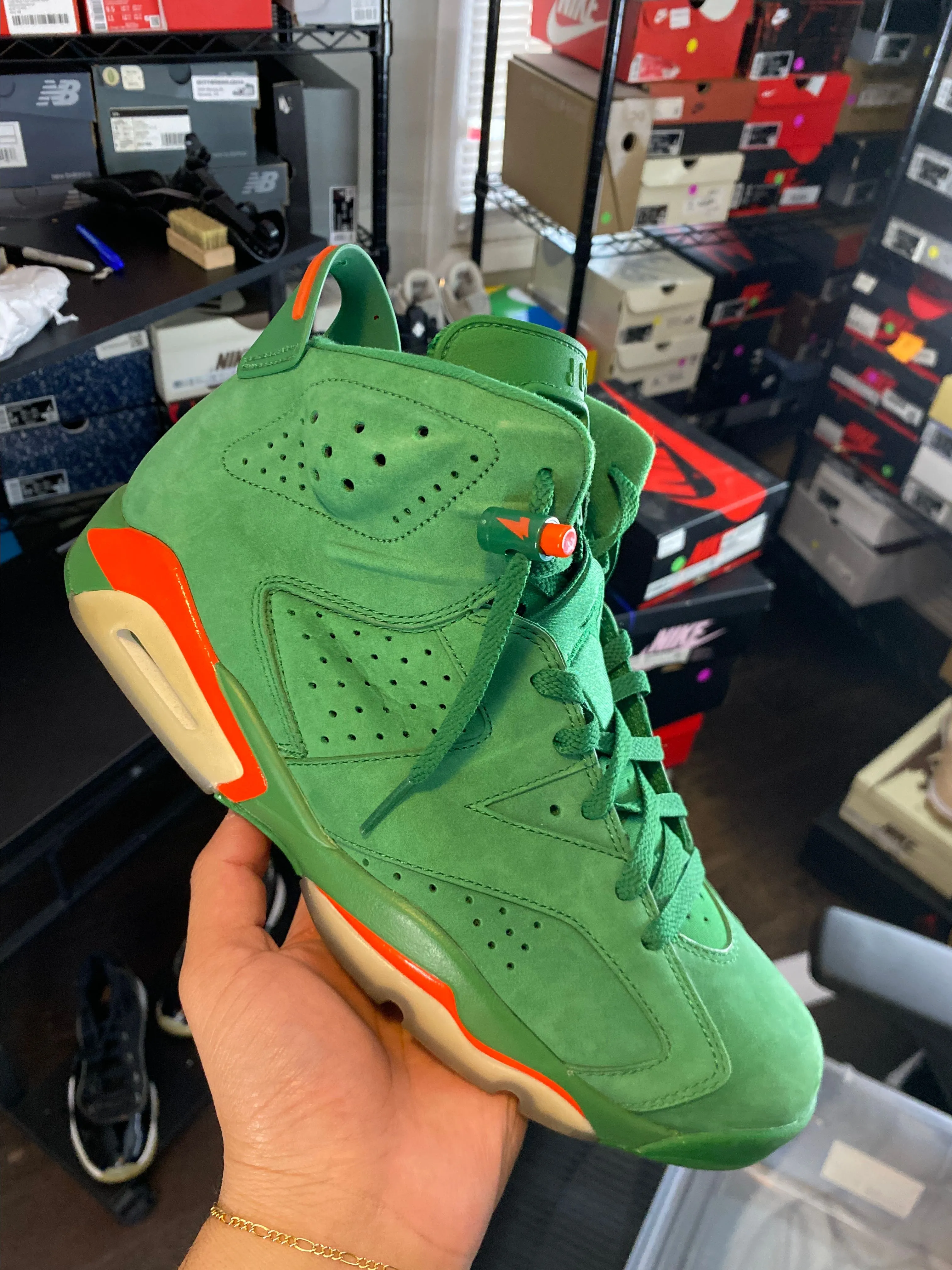 Product image for Size 11.5 - Jordan 6 Gatorade Green