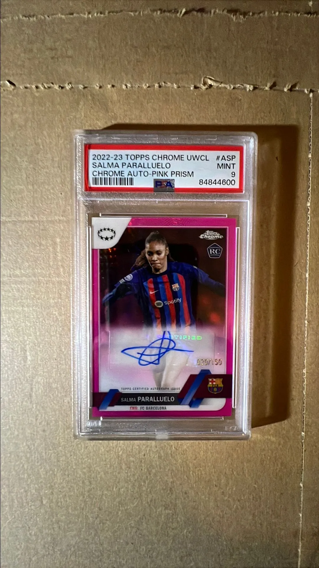 Product image for 2022-23 Topps Chrome Uefa Women'S Champions League Chrome Autographs Salma Paralluelo Chrome Auto-Pi