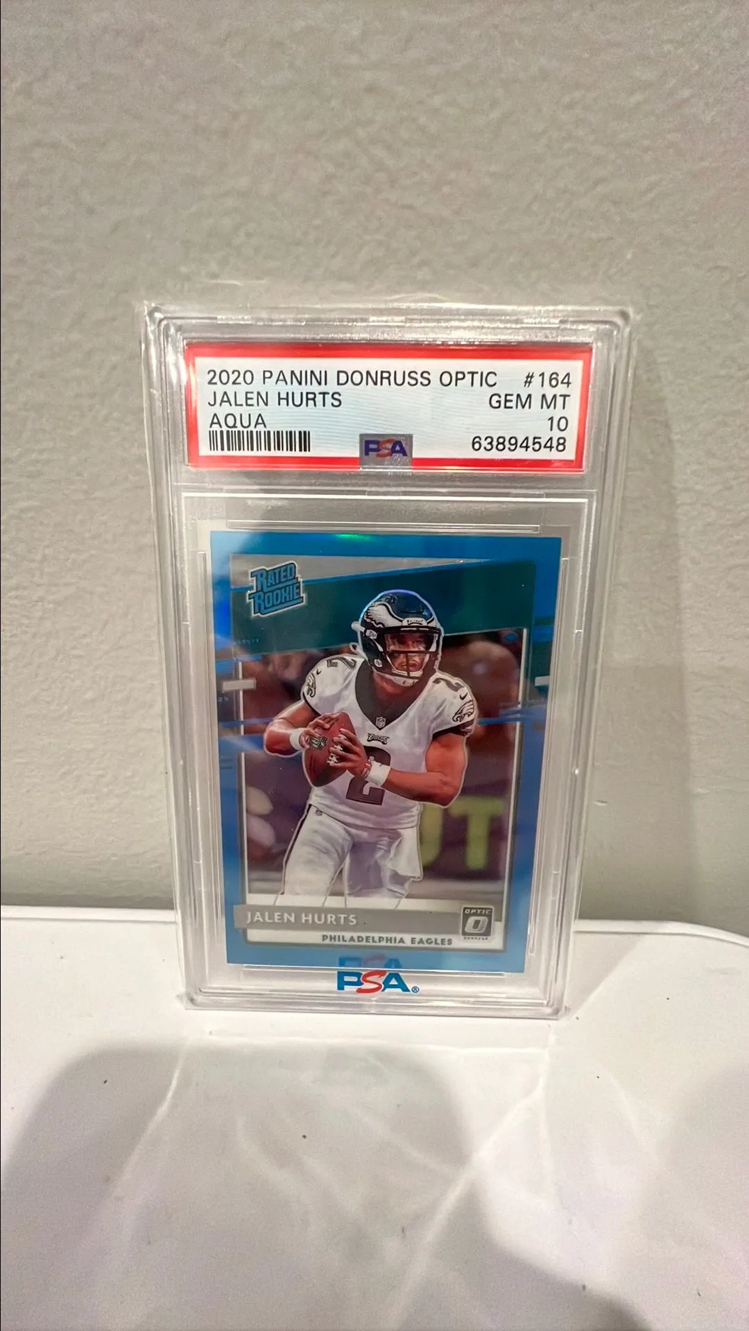 Product image for 2020 Panini Donruss Optic Jalen Hurts #164 Aqua