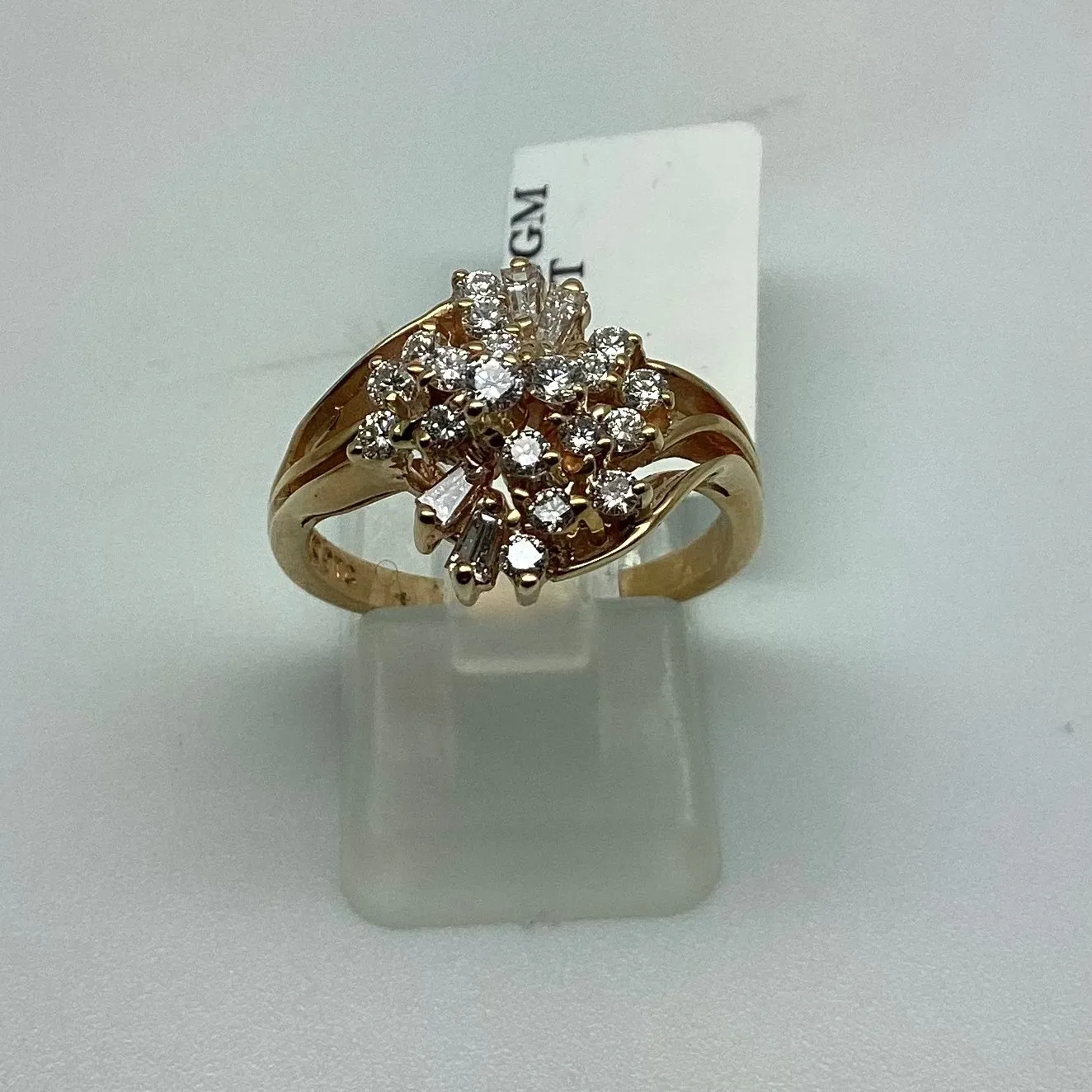 Product image for GR2060 14KT Yellow Gold  ring 4.3G Diamonds -0.5CT