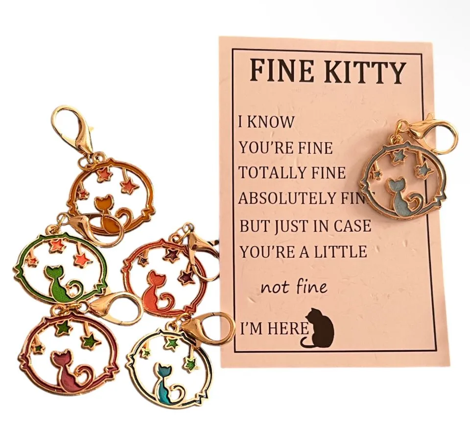 Product image for 000 1 (one) BLOOP Key Ring Fine Kitty with Card Bag Charm