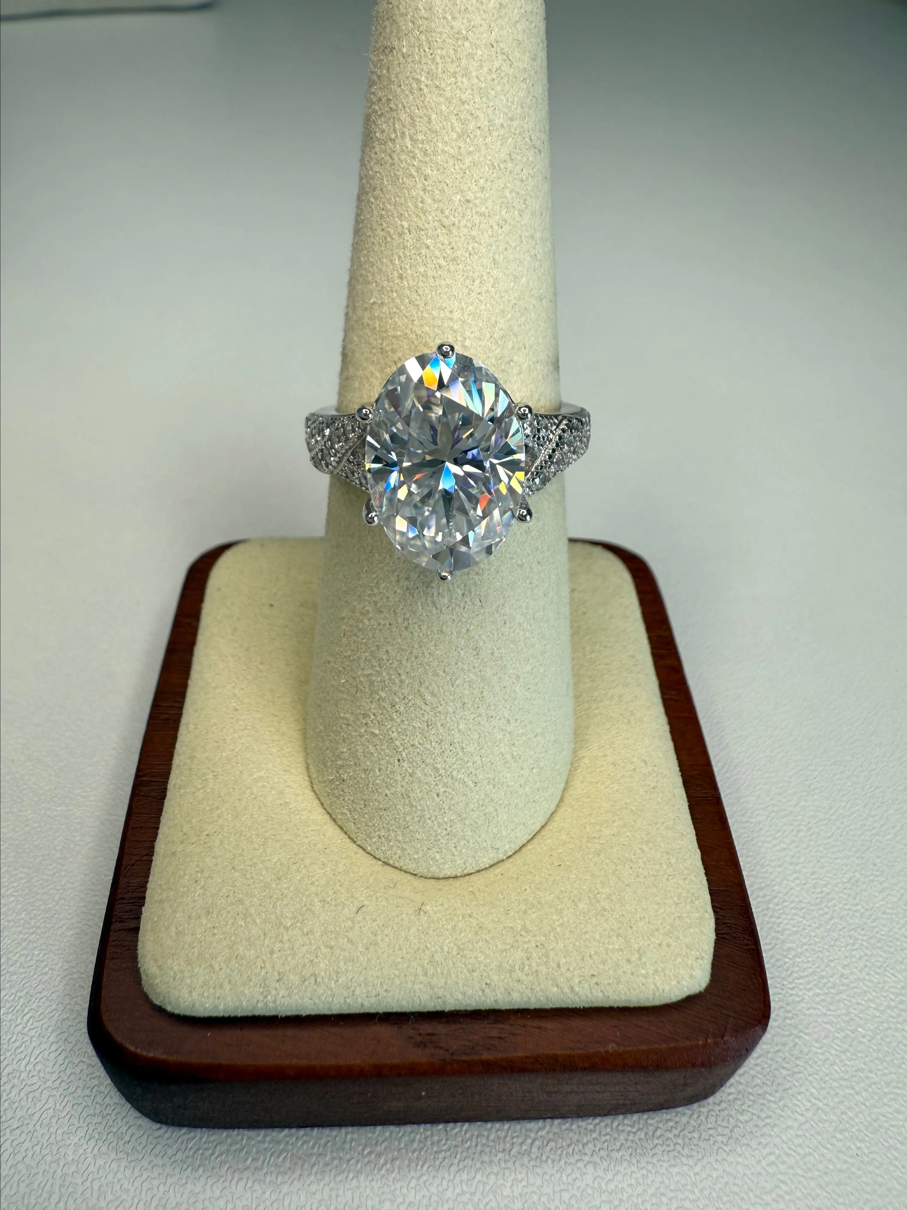 Product image for 8 Carat Oval MOISSANITE Ring
