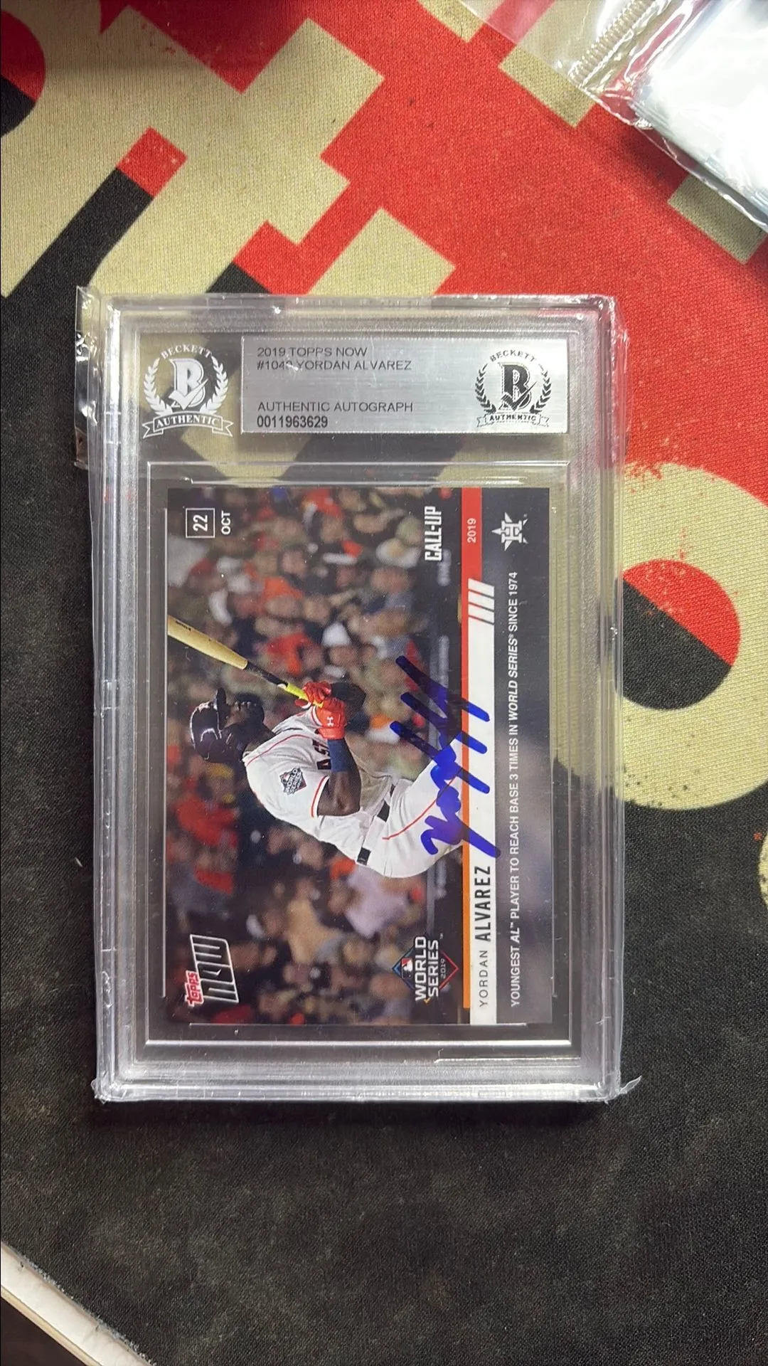 Product image for 2019 Topps Now Yordan Alvarez BGS AUTHENTIC