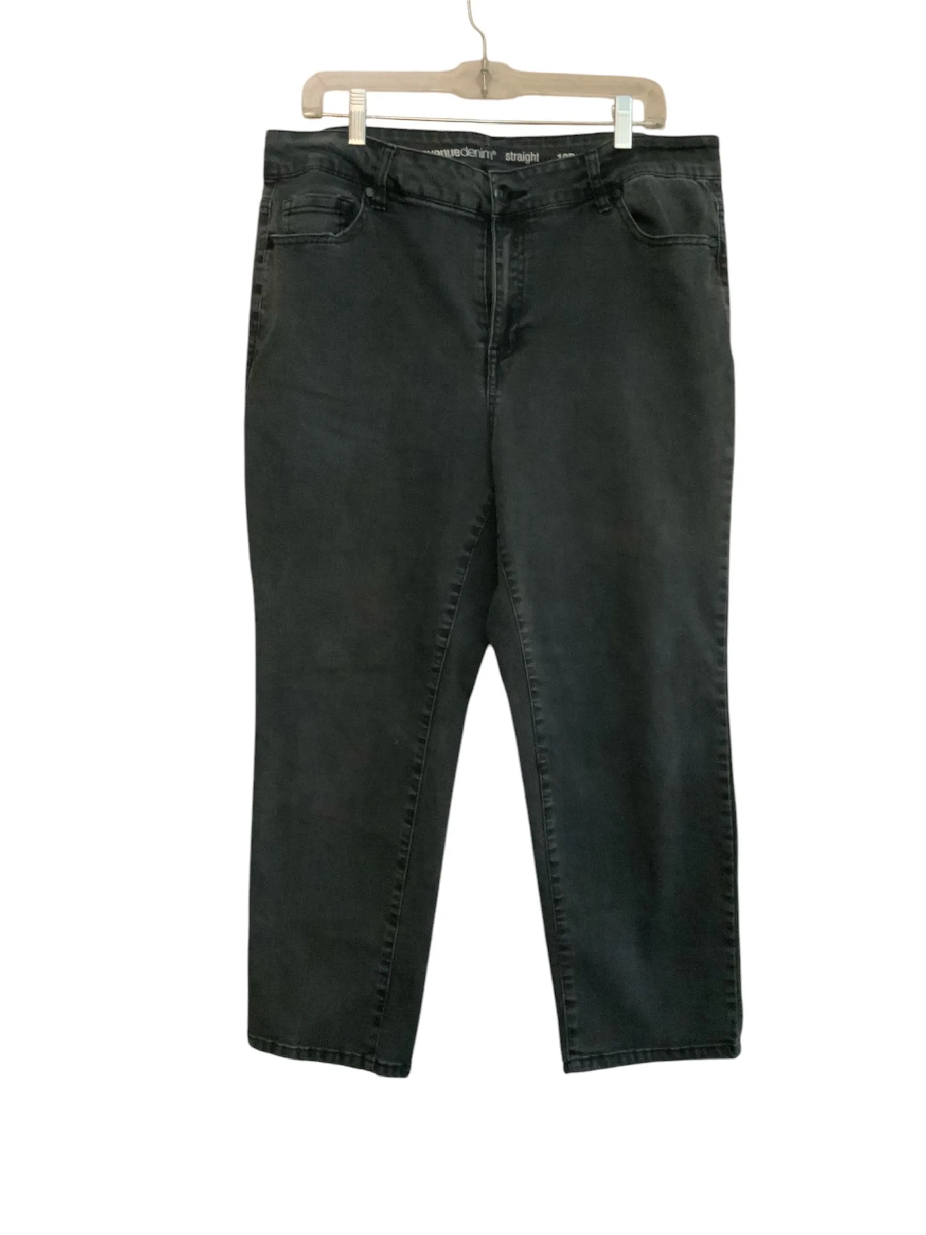 Product image for Avenue Denim Size 18P Black Denim Jeans Stretch