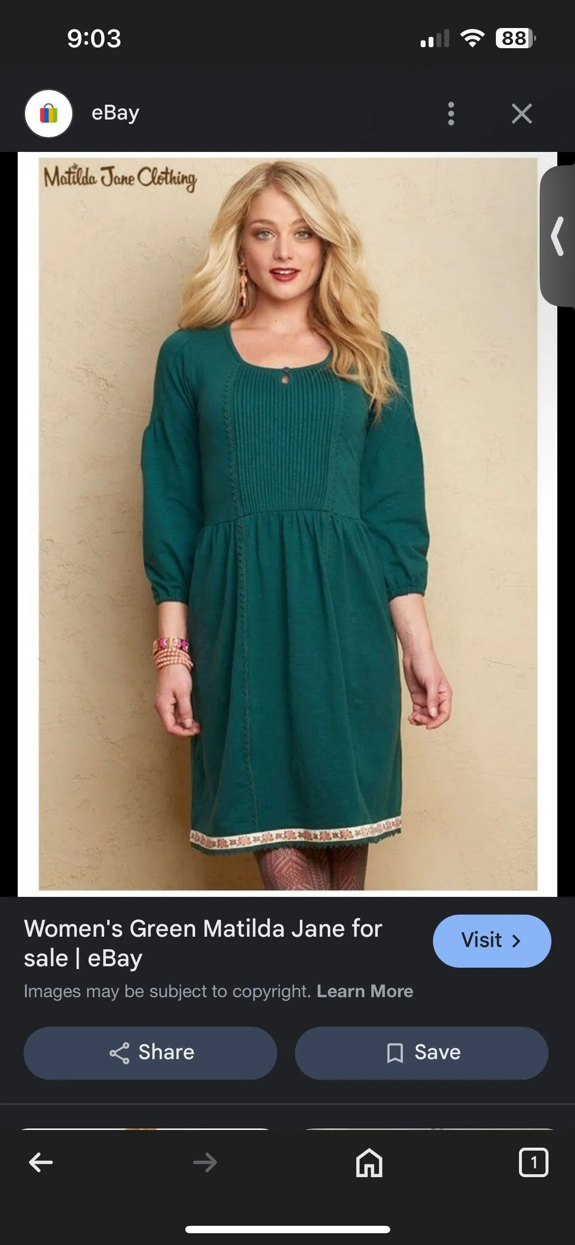 matilda jane womens green dress Holiday Heirloom Shimmer Dress 12/18M